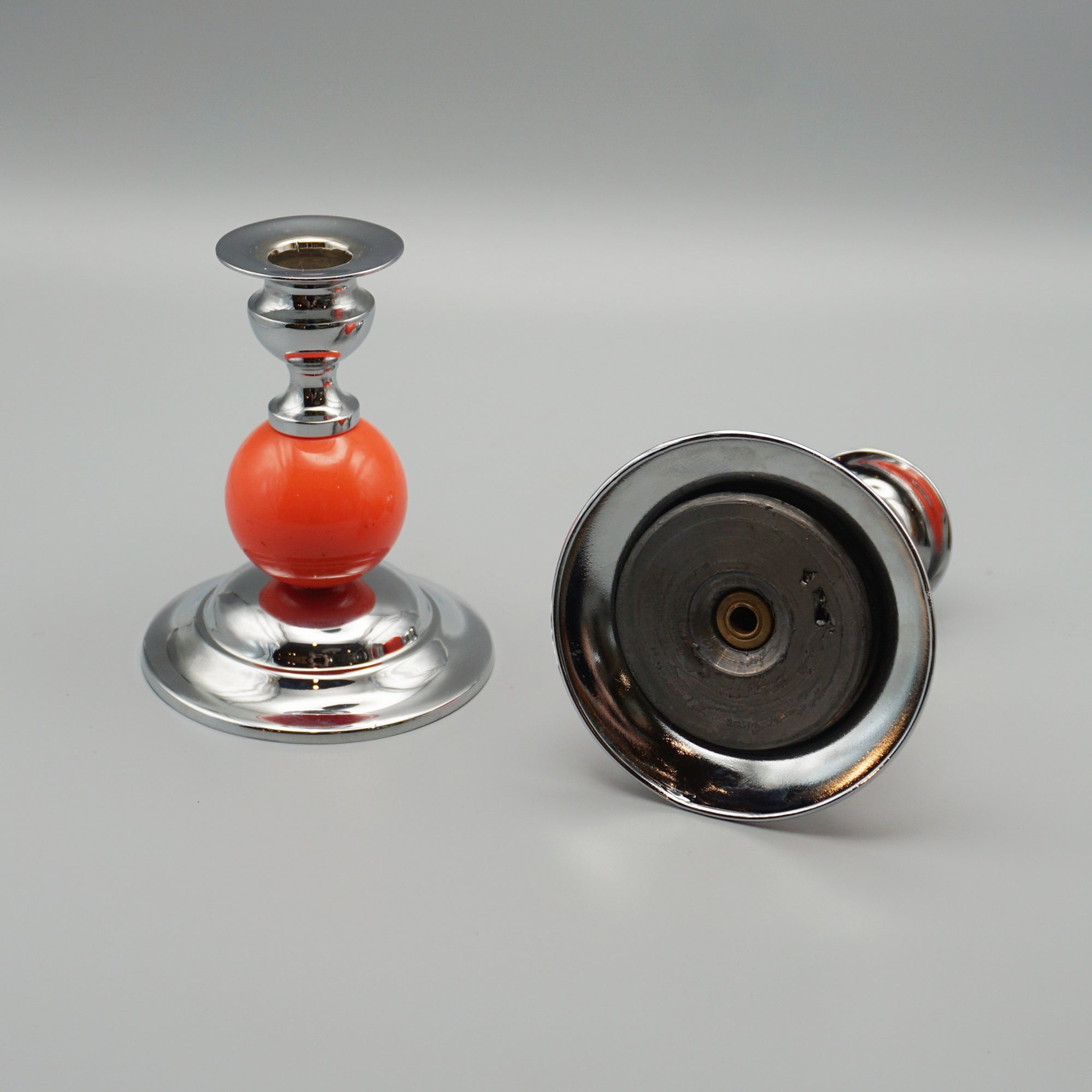 Art Deco Bakelite and Chromed Metal Candlesticks - Jeroen Markies Art Deco