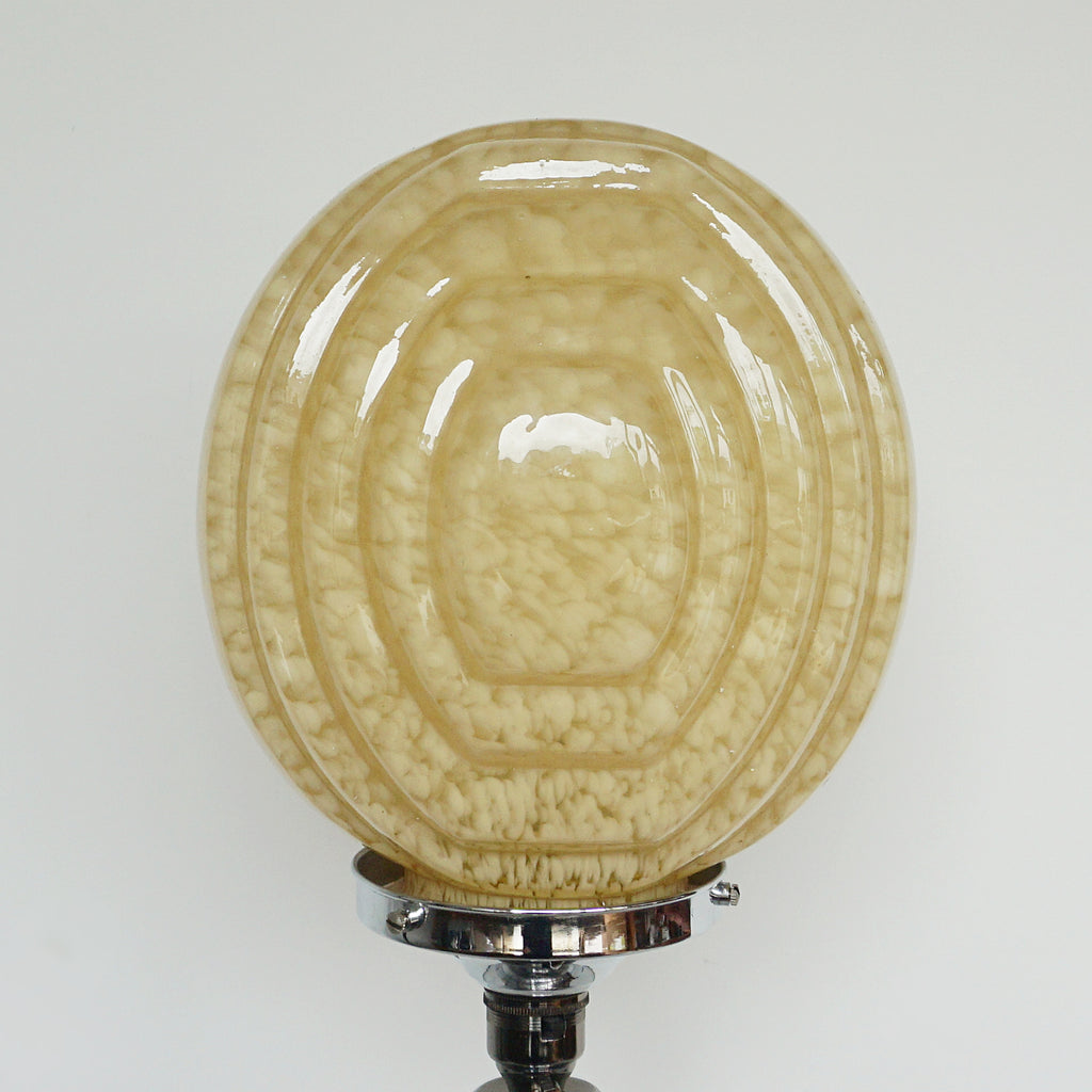 Bakelite Reeded Glass Art Deco Reeded Bakelite Lamp - Mottled Glass | Markies Antiques