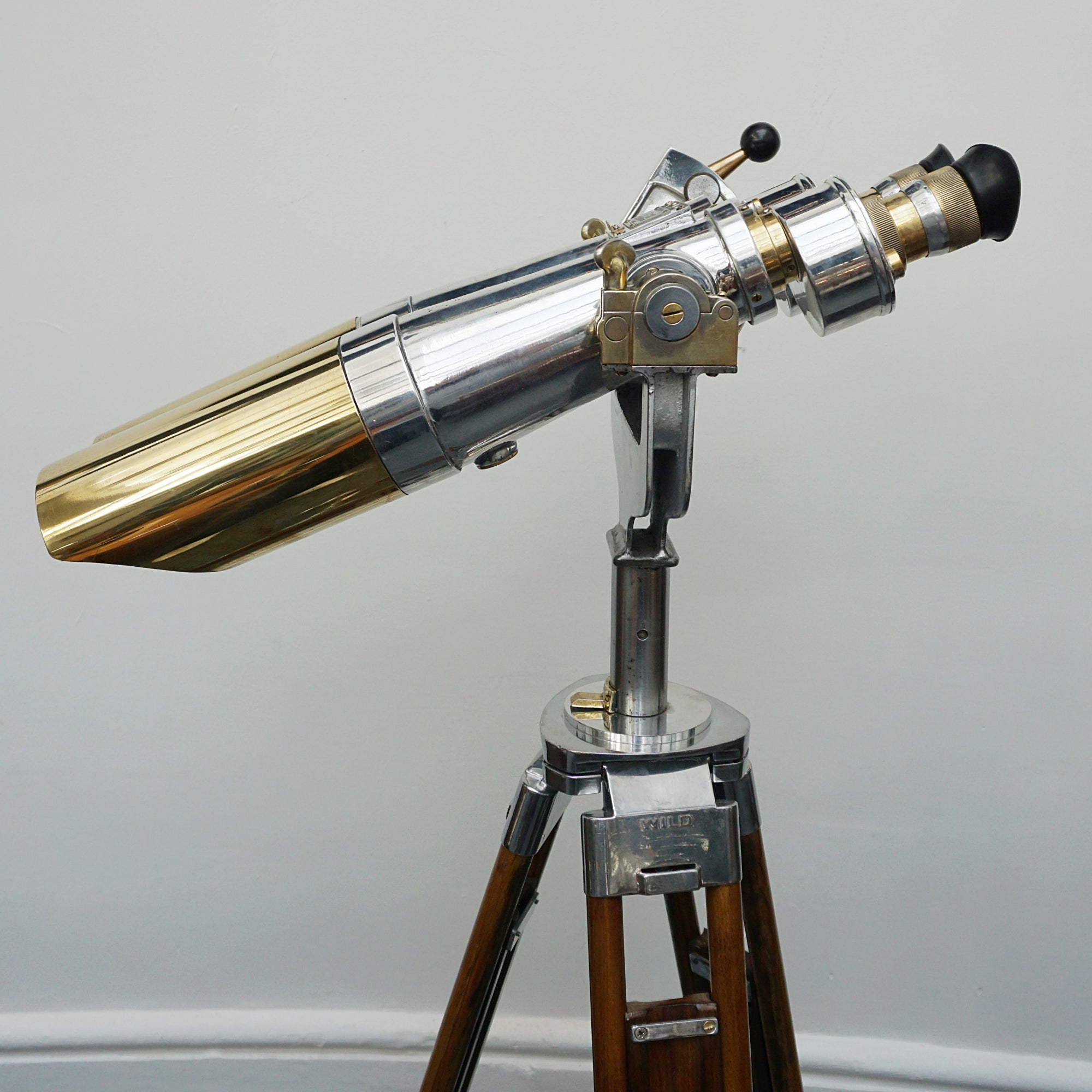 WW11 Japanese 15x80 Naval/Marine Binoculars - Chromed Metal and Brass - Jeroen Markies Art Deco