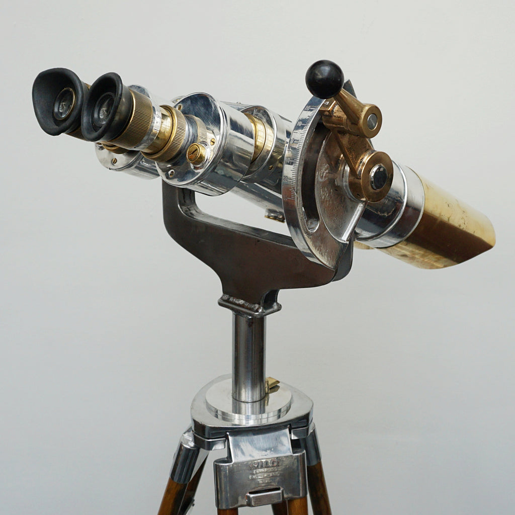 WW11 Japanese 15x80 Naval/Marine Binoculars - Chromed Metal and Brass - Jeroen Markies Art Deco
