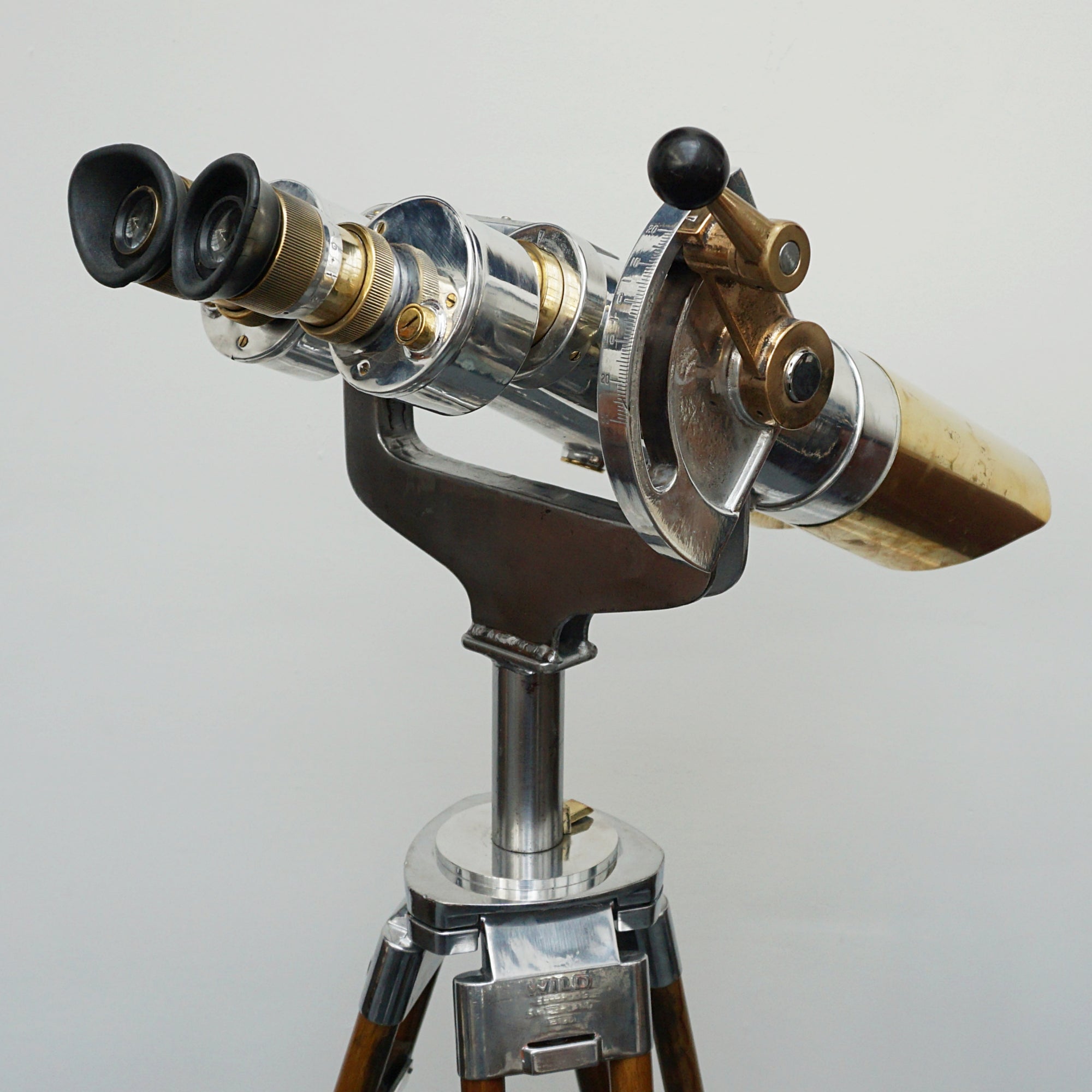 WW11 Japanese 15x80 Naval/Marine Binoculars - Chromed Metal and Brass - Jeroen Markies Art Deco