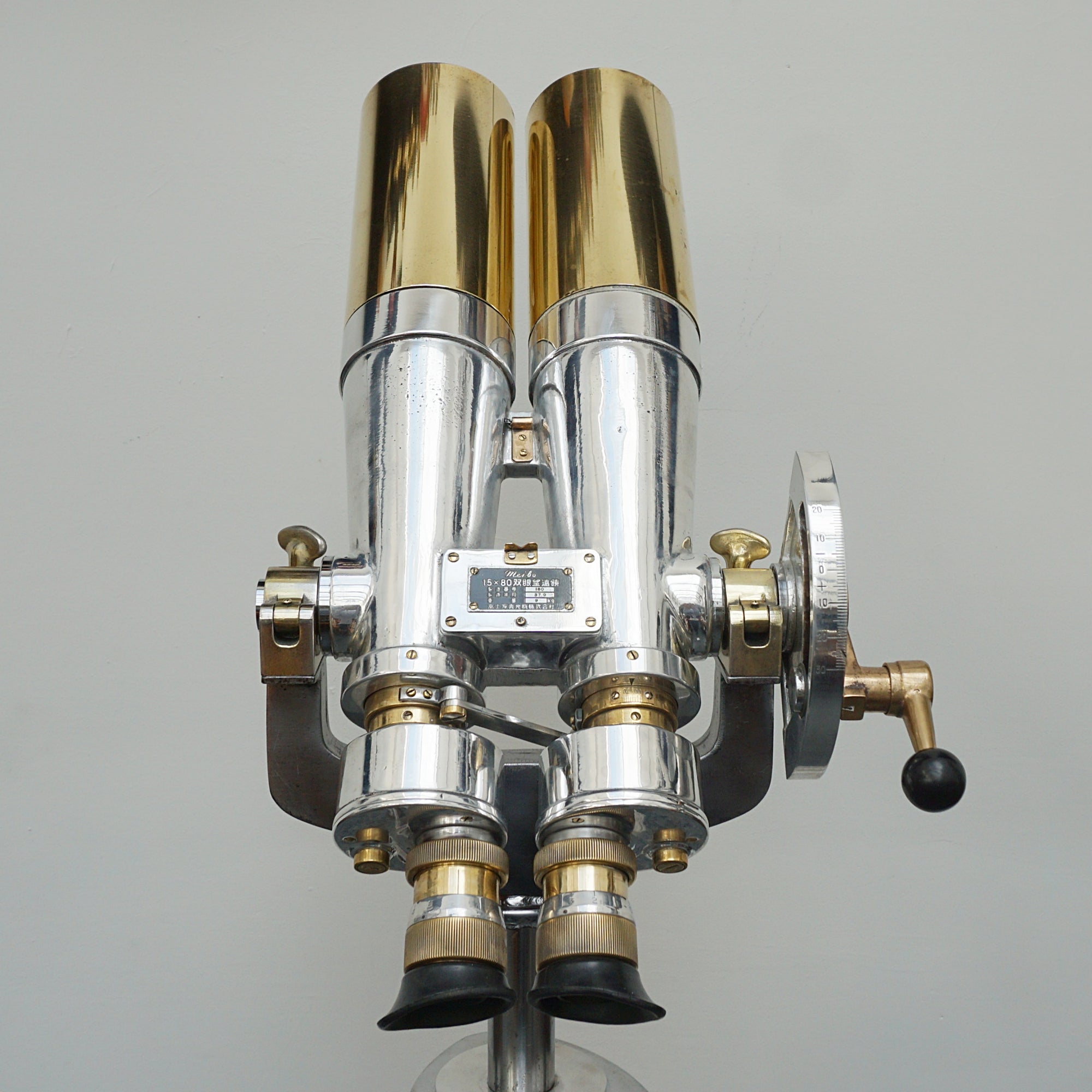 WW11 Japanese 15x80 Naval/Marine Binoculars - Chromed Metal and Brass - Jeroen Markies Art Deco