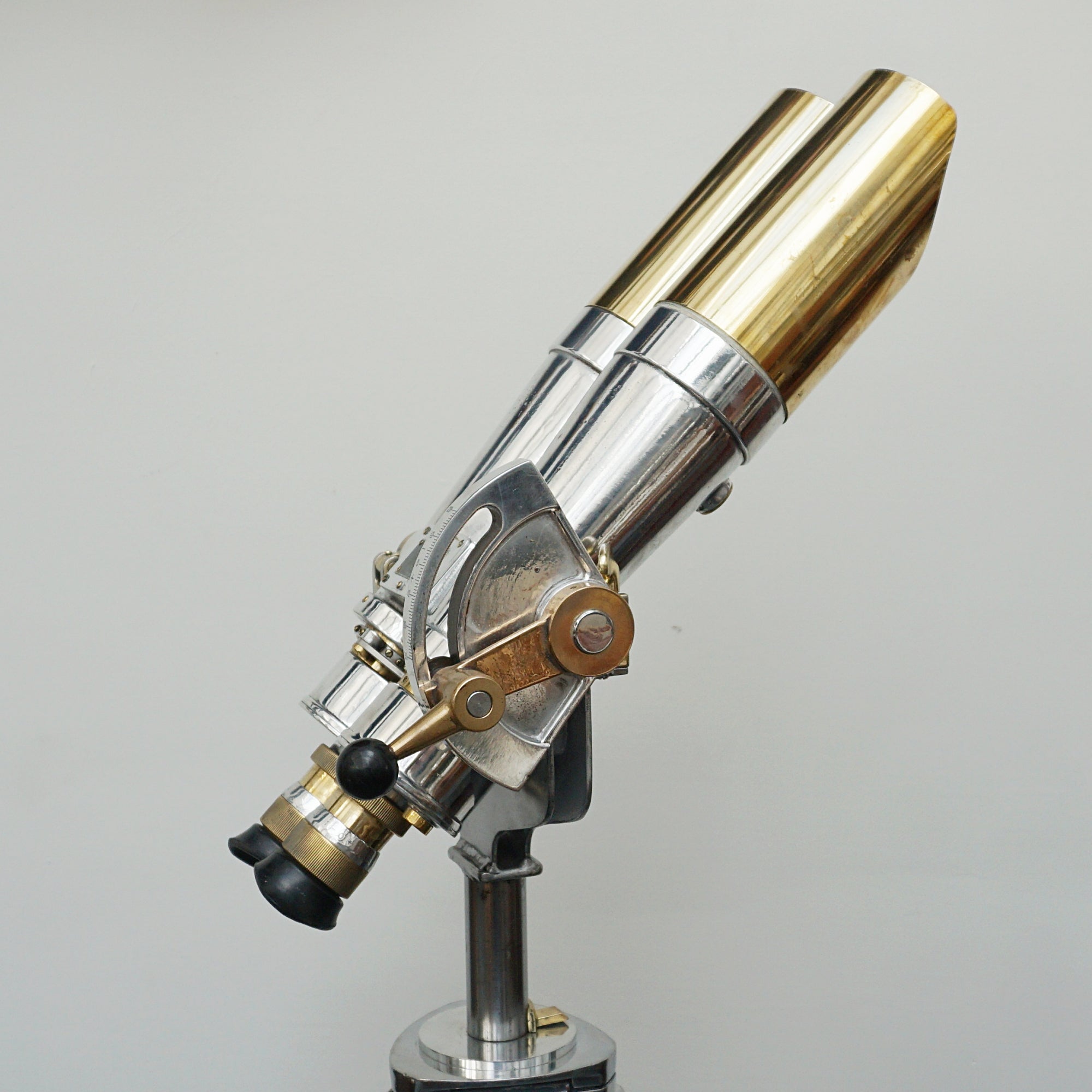 WW11 Japanese 15x80 Naval/Marine Binoculars - Chromed Metal and Brass - Jeroen Markies Art Deco