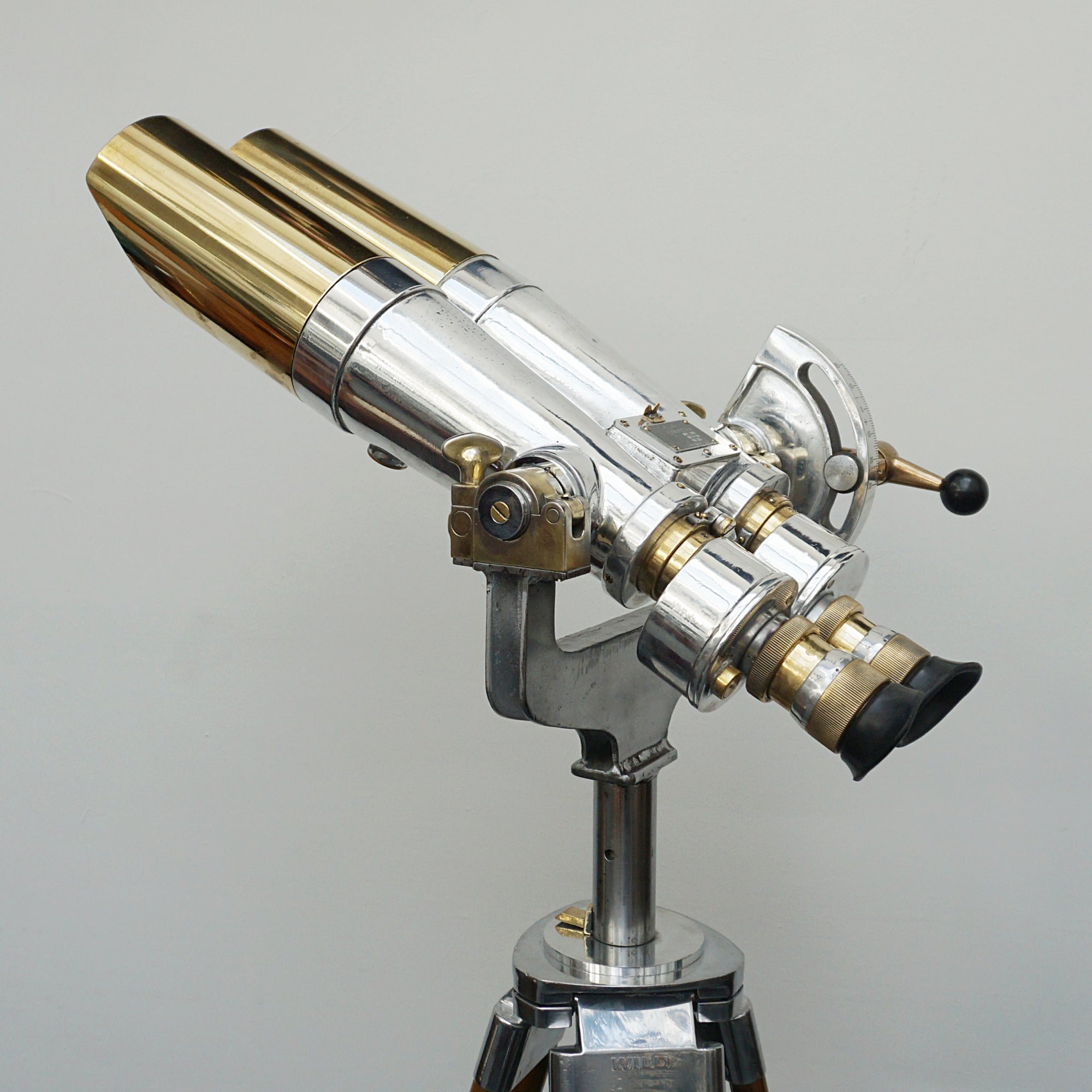 WW11 Japanese 15x80 Naval/Marine Binoculars - Chromed Metal and Brass - Jeroen Markies Art Deco