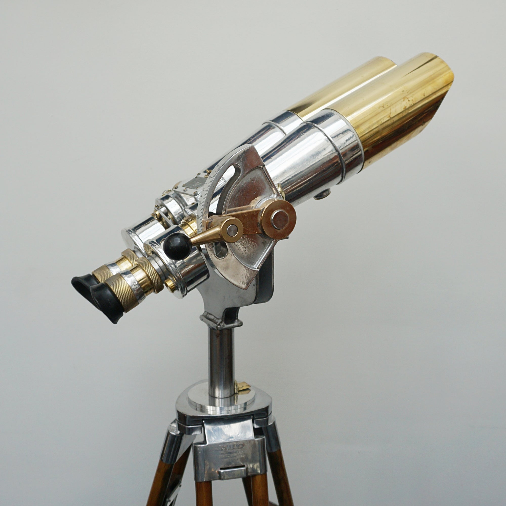 WW11 Japanese 15x80 Naval/Marine Binoculars - Chromed Metal and Brass - Jeroen Markies Art Deco