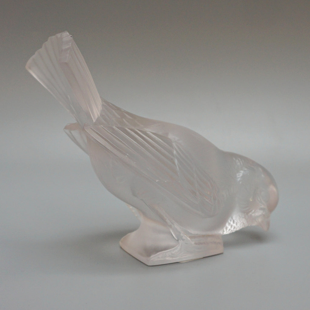 'Moineau Hardi' Vintage Rene Lalique Glass Paperweight - Jeroen Markies Art Deco 