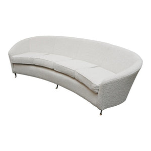 Mid-Century Curved Sofa
