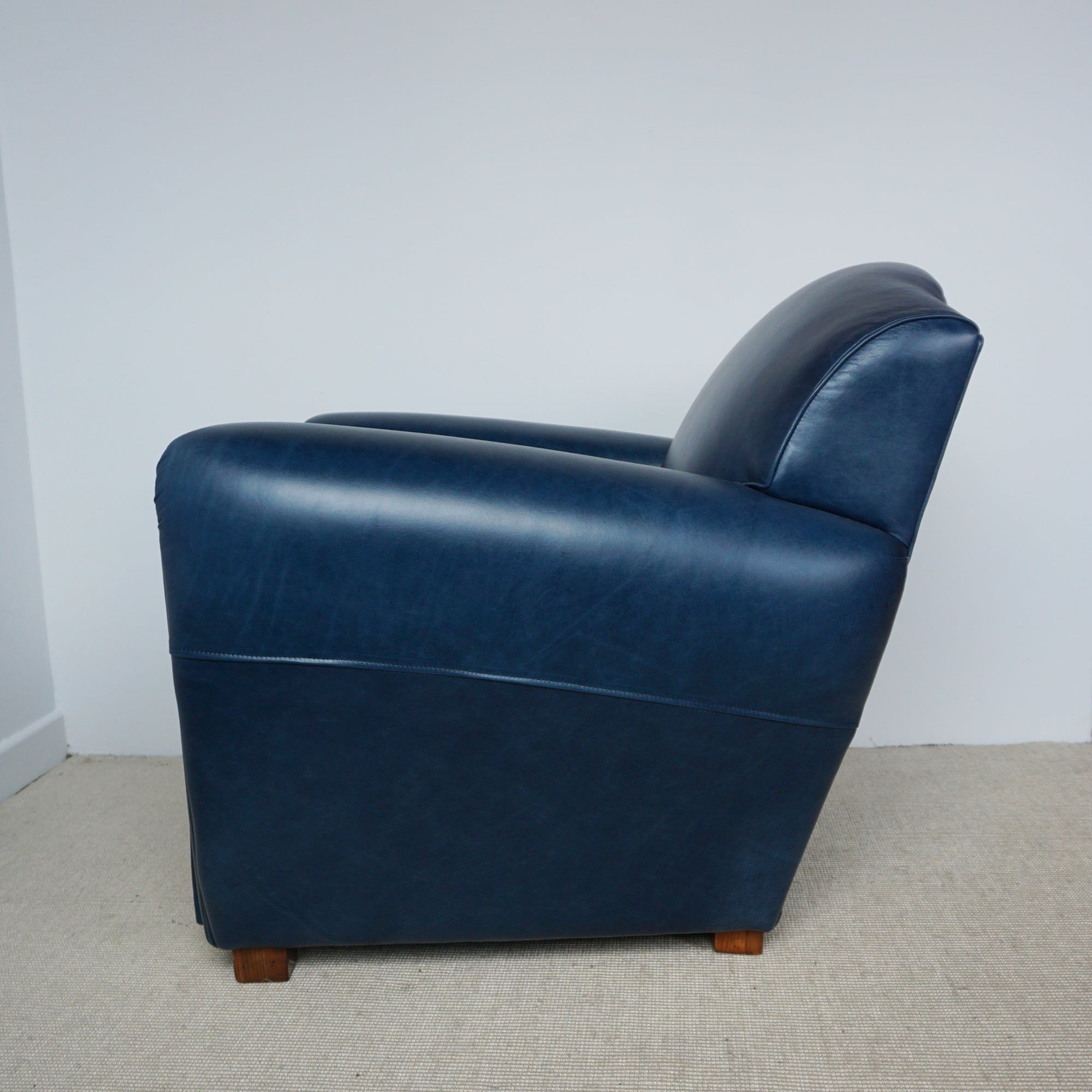 Cobalt Blue Moustache Backed French Club Chairs, 1940's, Art Deco - Jeroen Markies Art Deco