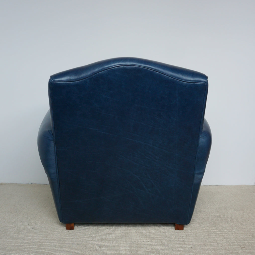 Cobalt Blue Moustache Backed French Club Chairs, 1940's, Art Deco - Jeroen Markies Art Deco