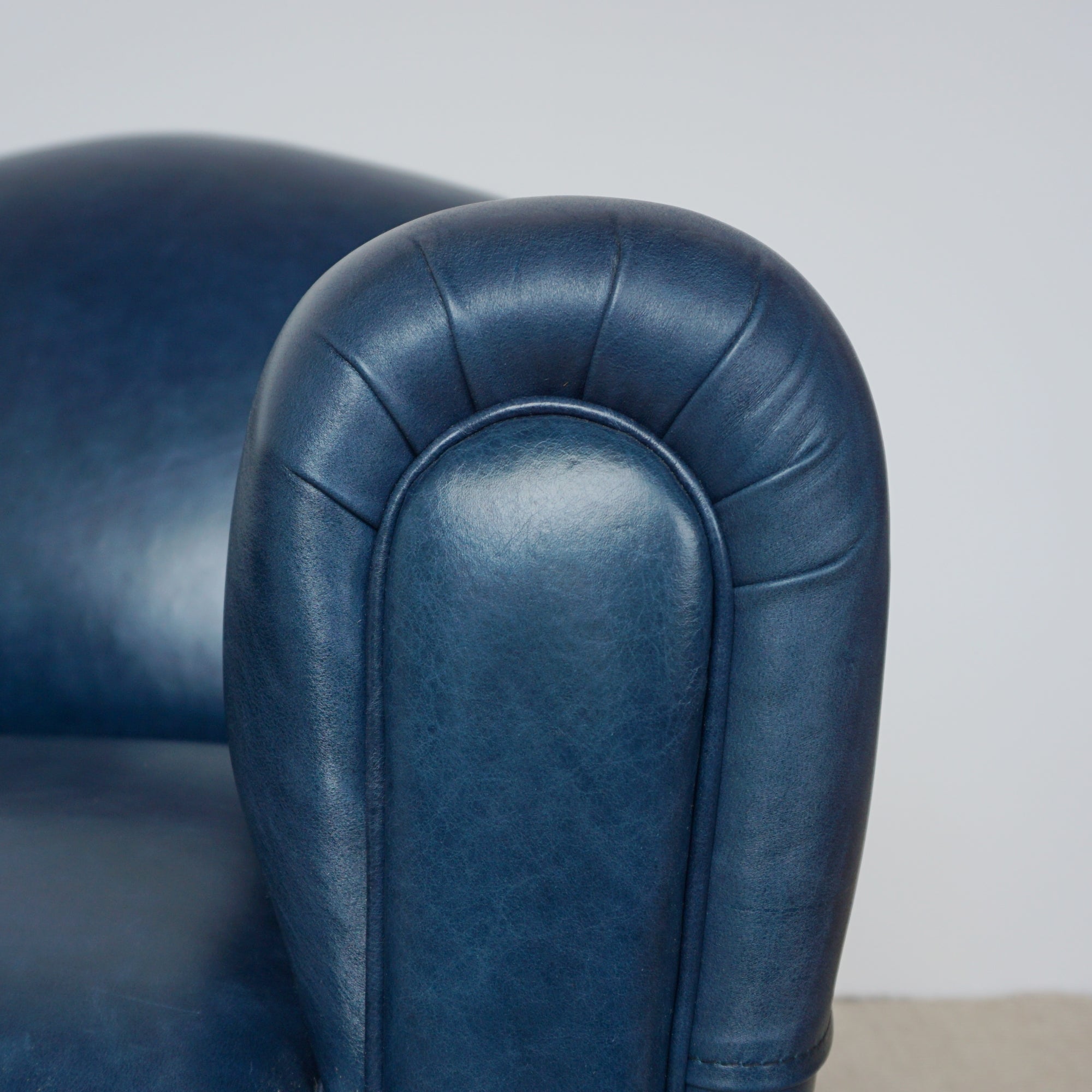 Cobalt Blue Moustache Backed French Club Chairs, 1940's, Art Deco - Jeroen Markies Art Deco