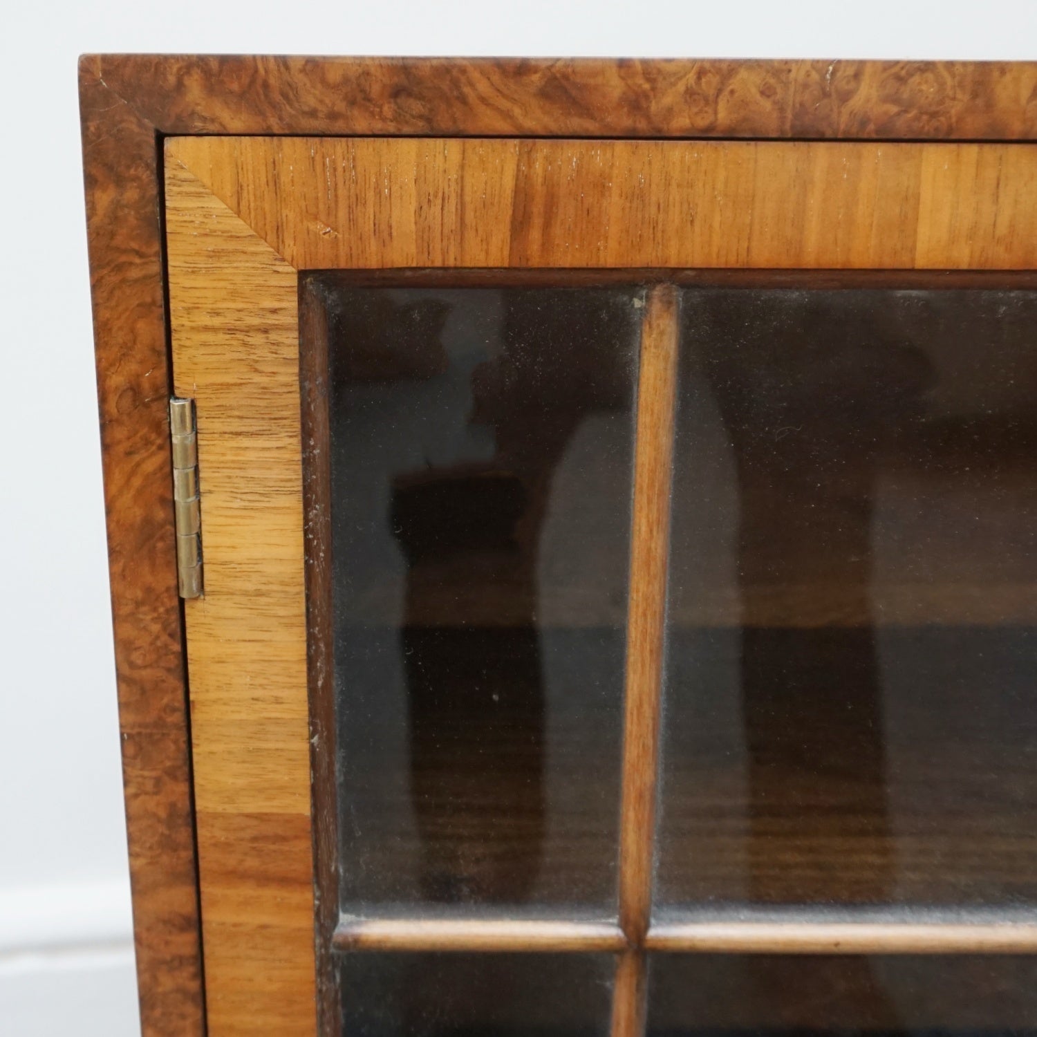 Art Deco Walnut and Glass Fronted Bookcase - Jeroen Markies Art Deco