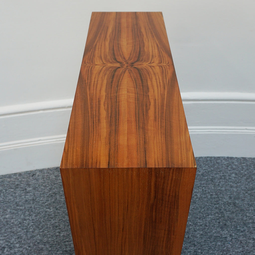 Art Deco Walnut and Glass Fronted Bookcase - Jeroen Markies Art Deco