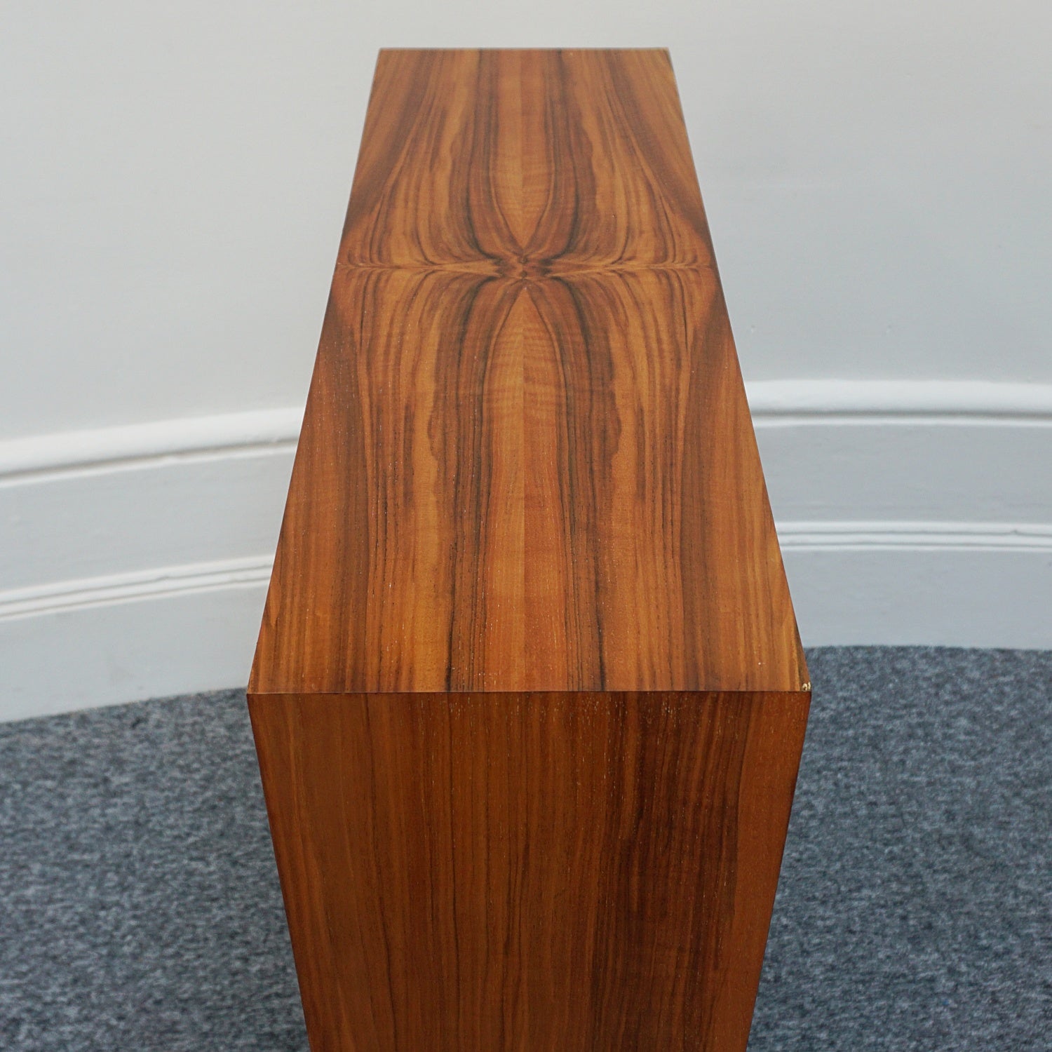 Art Deco Walnut and Glass Fronted Bookcase - Jeroen Markies Art Deco