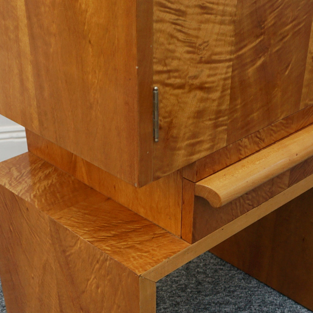 Vintage Modernist Art Deco Drinks Cabinet Satinwood - Jeroen Markies Art Deco