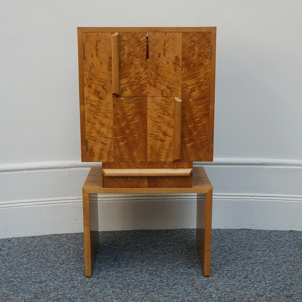 Vintage Modernist Art Deco Drinks Cabinet Satinwood - Jeroen Markies Art Deco