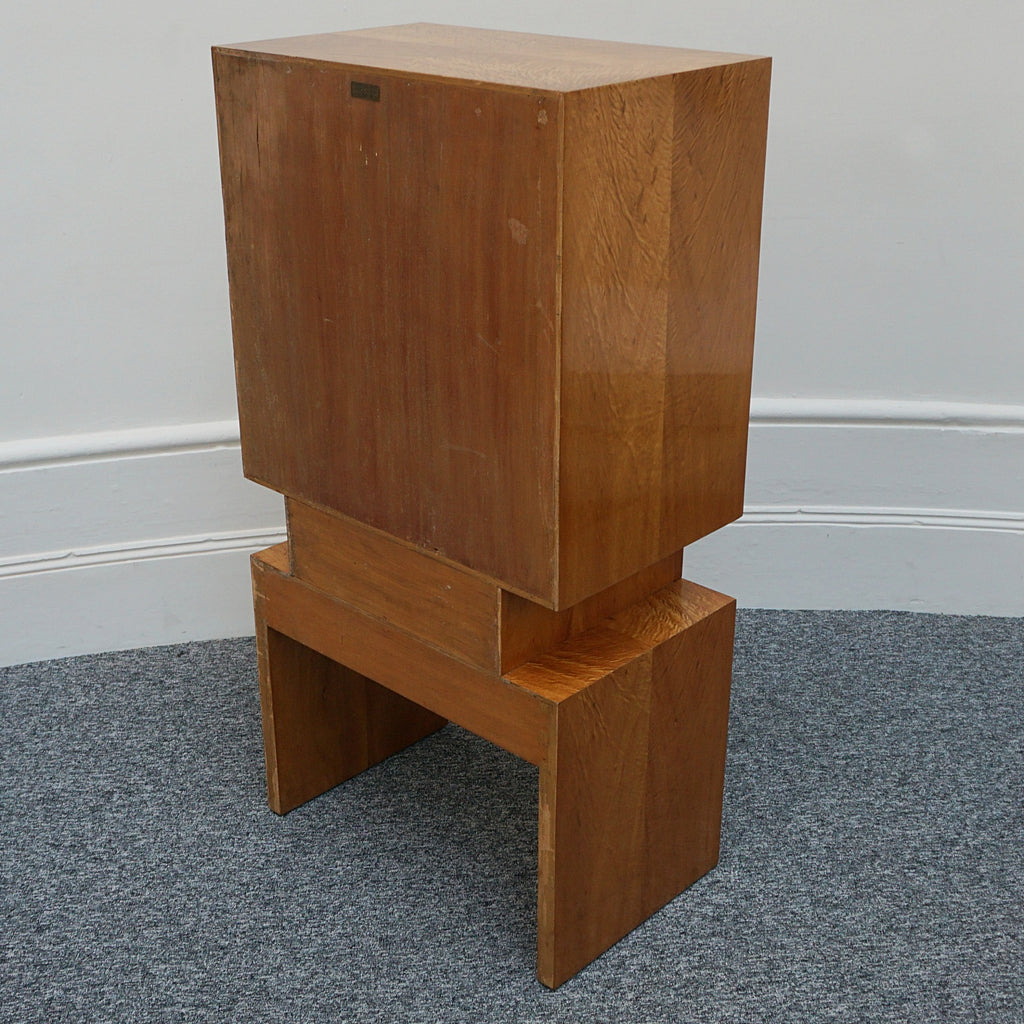 Vintage Modernist Art Deco Drinks Cabinet Satinwood - Jeroen Markies Art Deco