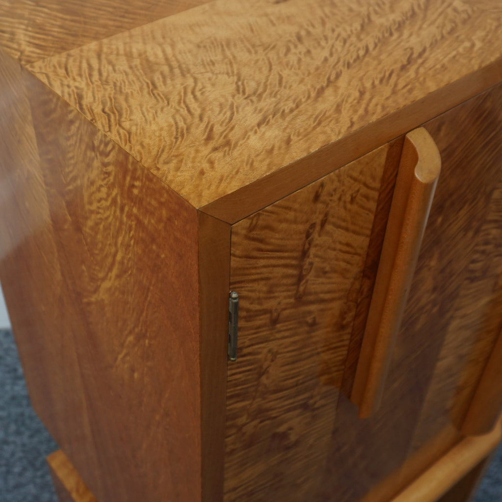 Vintage Modernist Art Deco Drinks Cabinet Satinwood - Jeroen Markies Art Deco