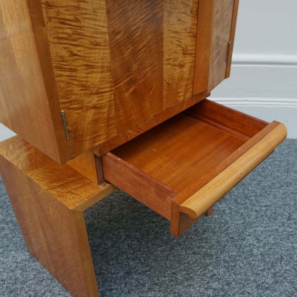 Vintage Modernist Art Deco Drinks Cabinet Satinwood - Jeroen Markies Art Deco