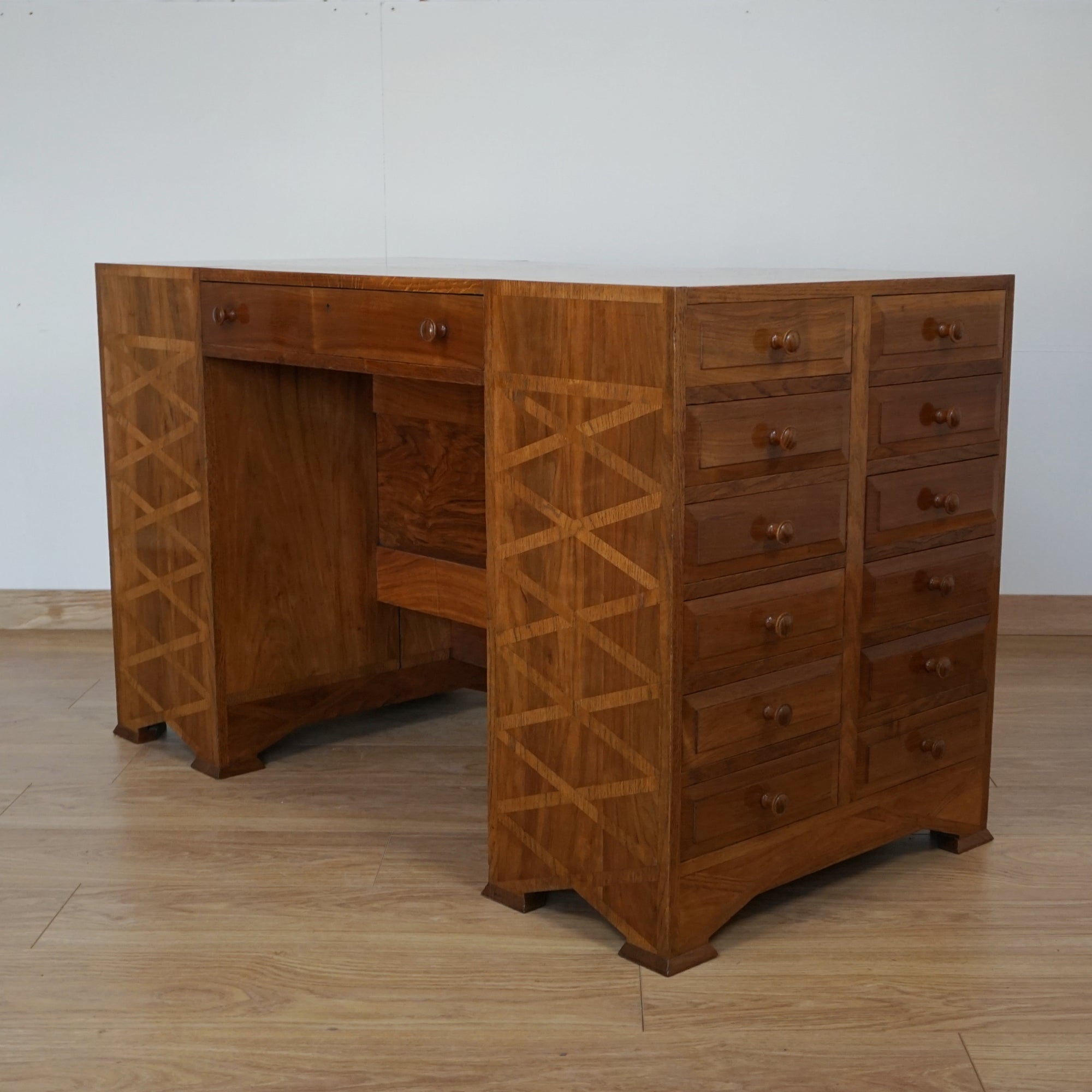 Cotswold School Art Deco Walnut Desk - Jeroen Markies Art Deco