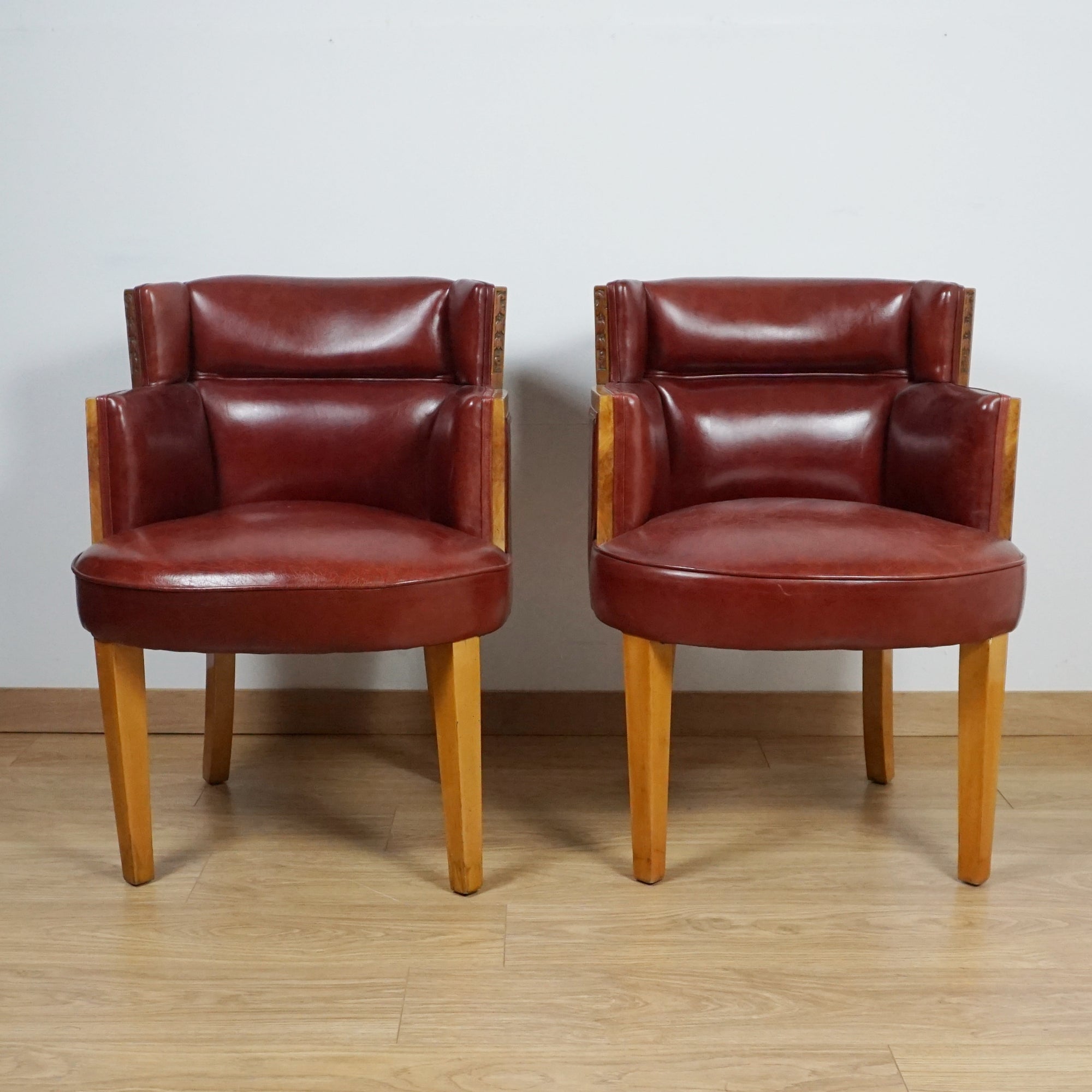 Pair of Art Deco Armchairs by Harry & Lou Epstein