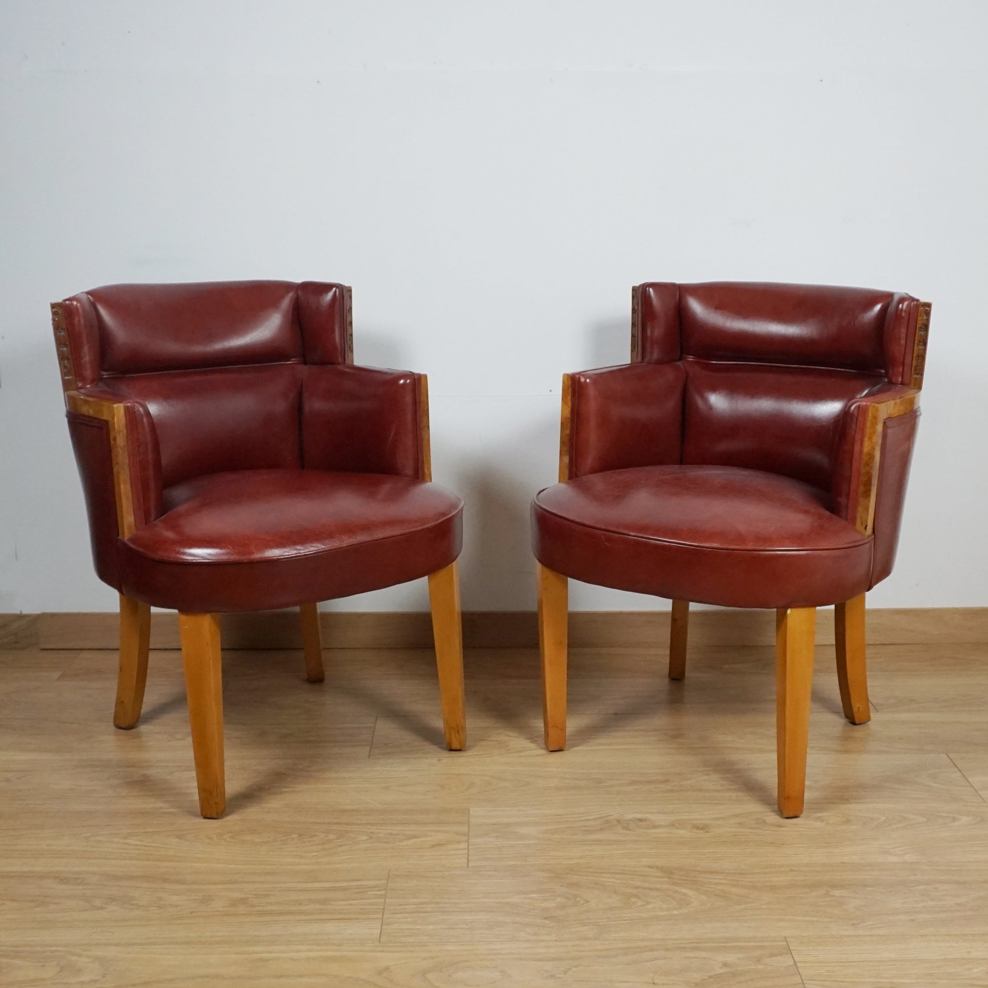 Pair of Art Deco Armchairs by Harry & Lou Epstein