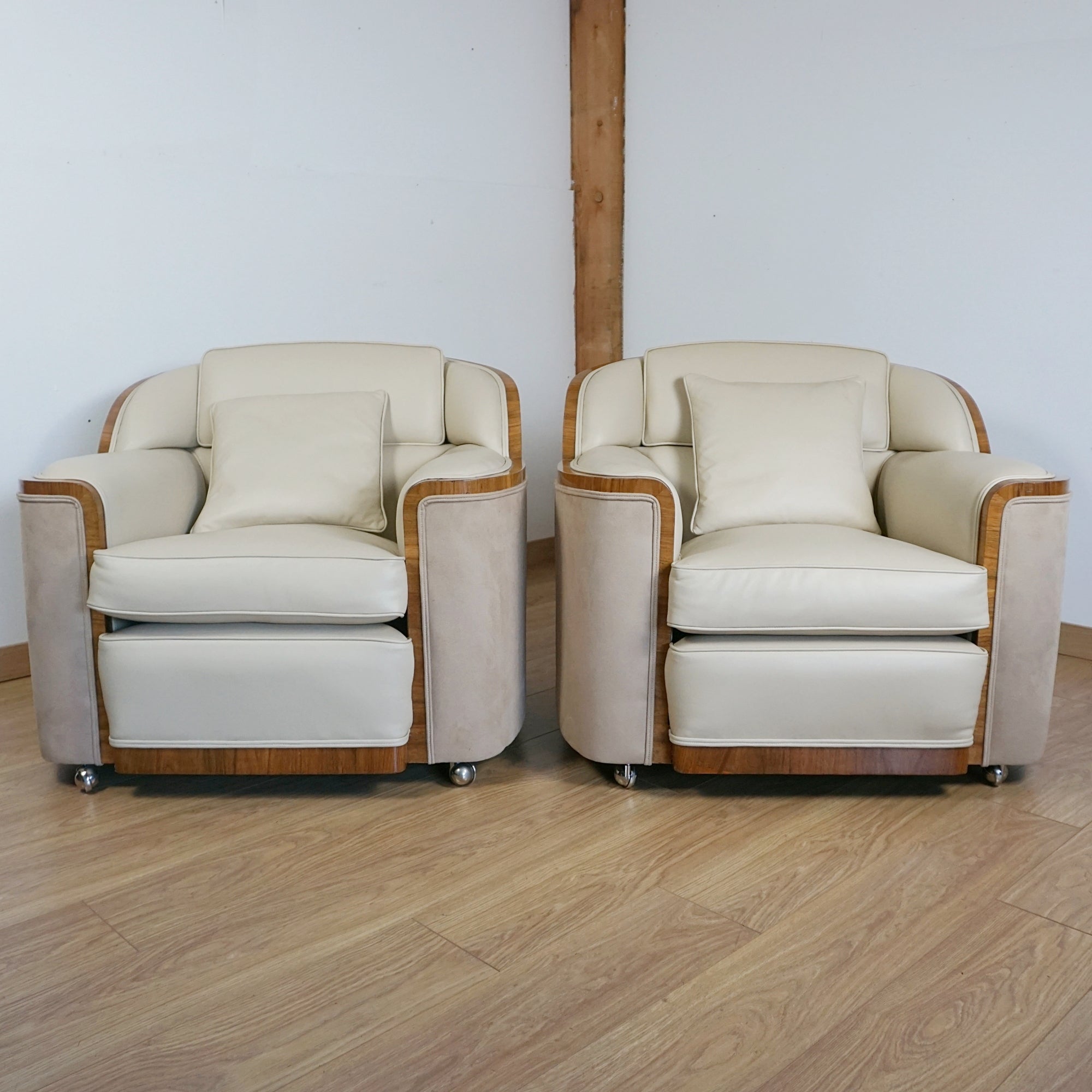 Pair of Art Deco Bankers Chairs by Harry & Lou Epstein
