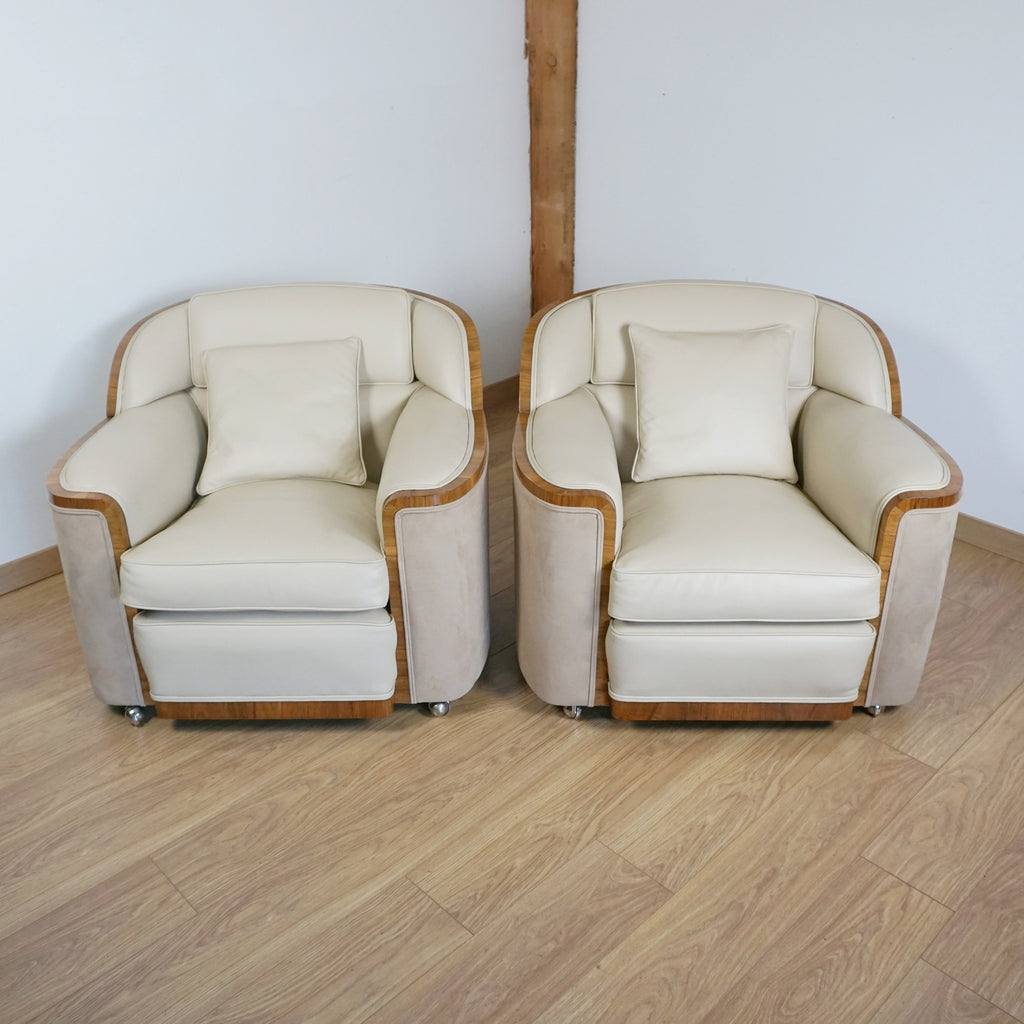 Pair of Art Deco Bankers Chairs by Harry & Lou Epstein