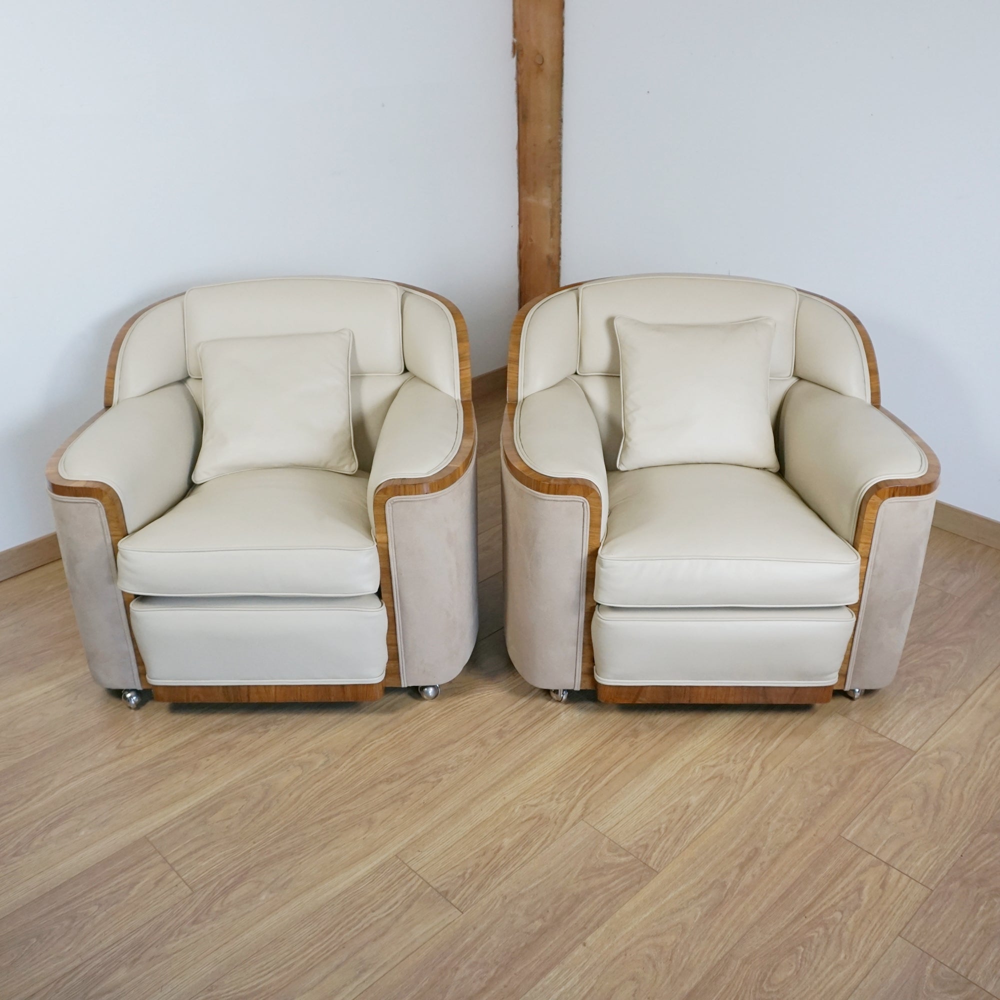 Pair of Art Deco Bankers Chairs by Harry & Lou Epstein