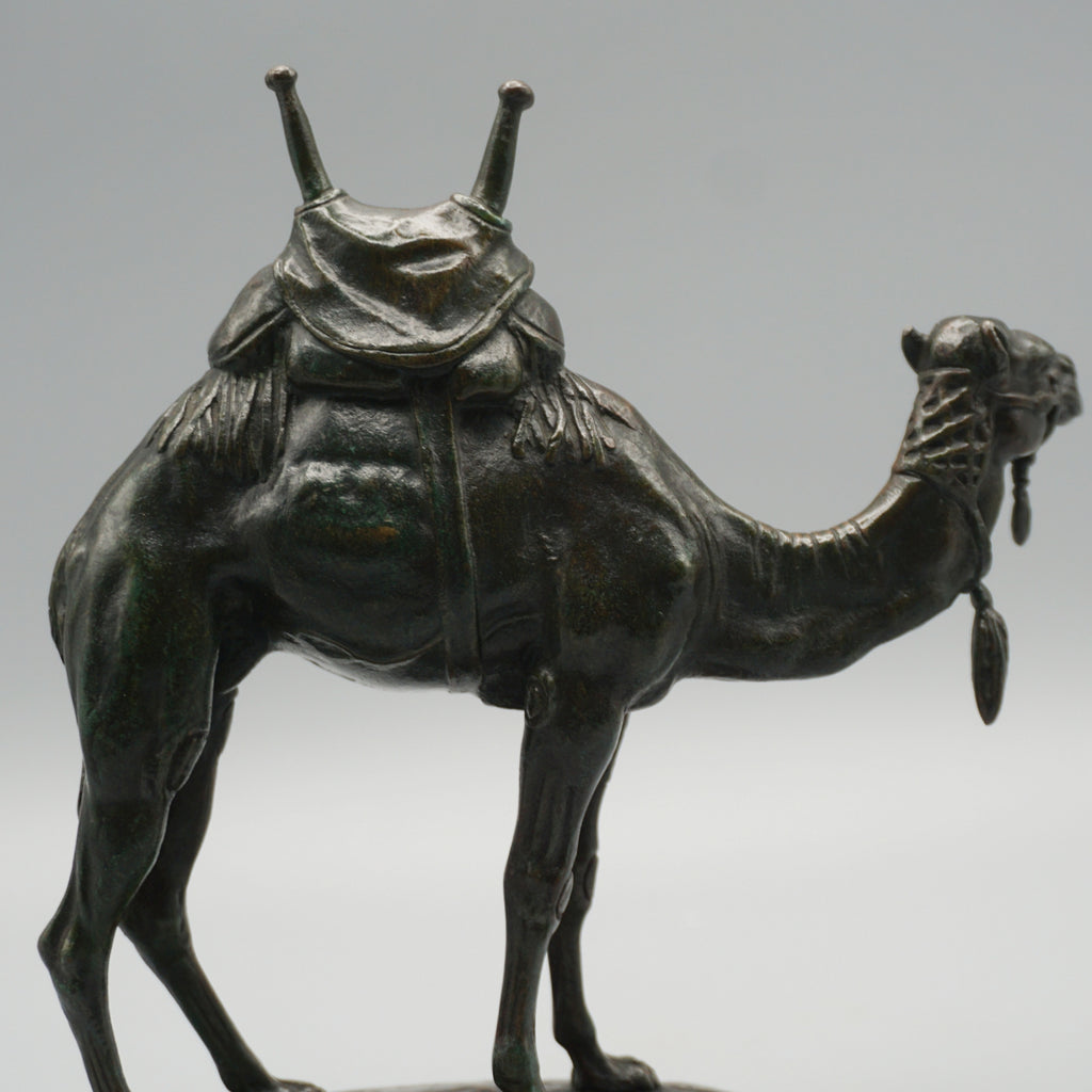 'Dromadaire' A Saddled Camel bronze Sculpture by Alfred Barye - Jeroen Markies Art Deco