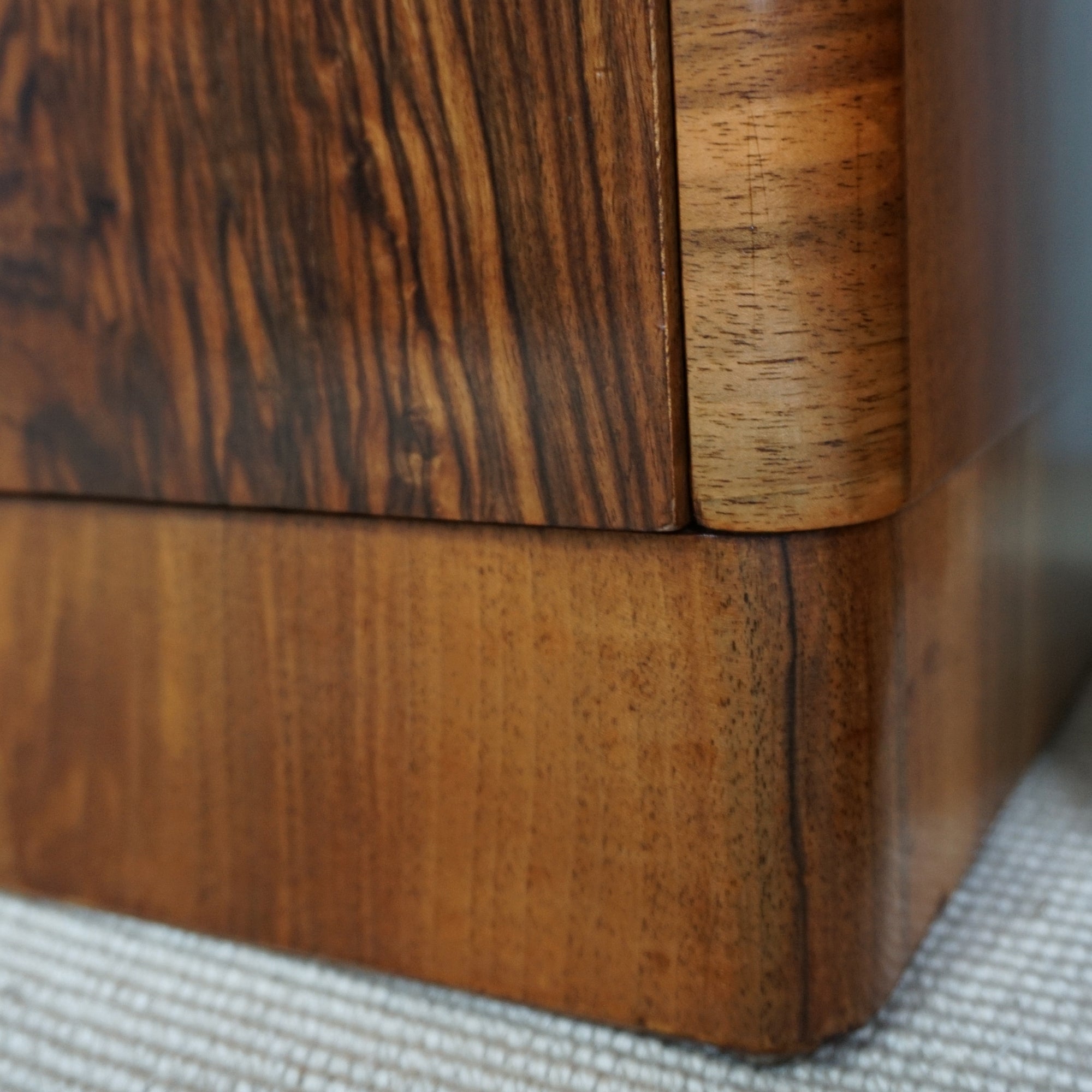 Pair of Art Deco Figured Walnut Bedside Cabinets. 1930's bedroom furniture - Jeroen Markies Art Deco