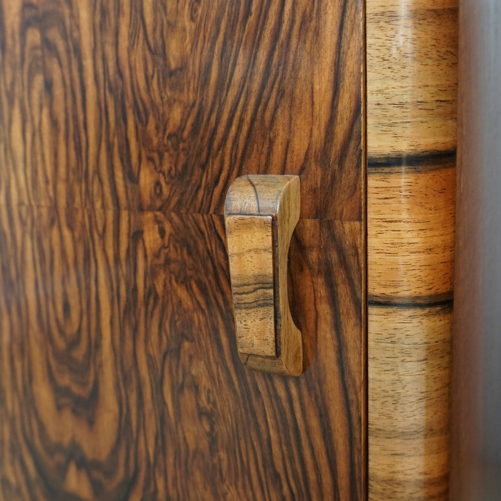 Pair of Art Deco Figured Walnut Bedside Cabinets. 1930's bedroom furniture - Jeroen Markies Art Deco
