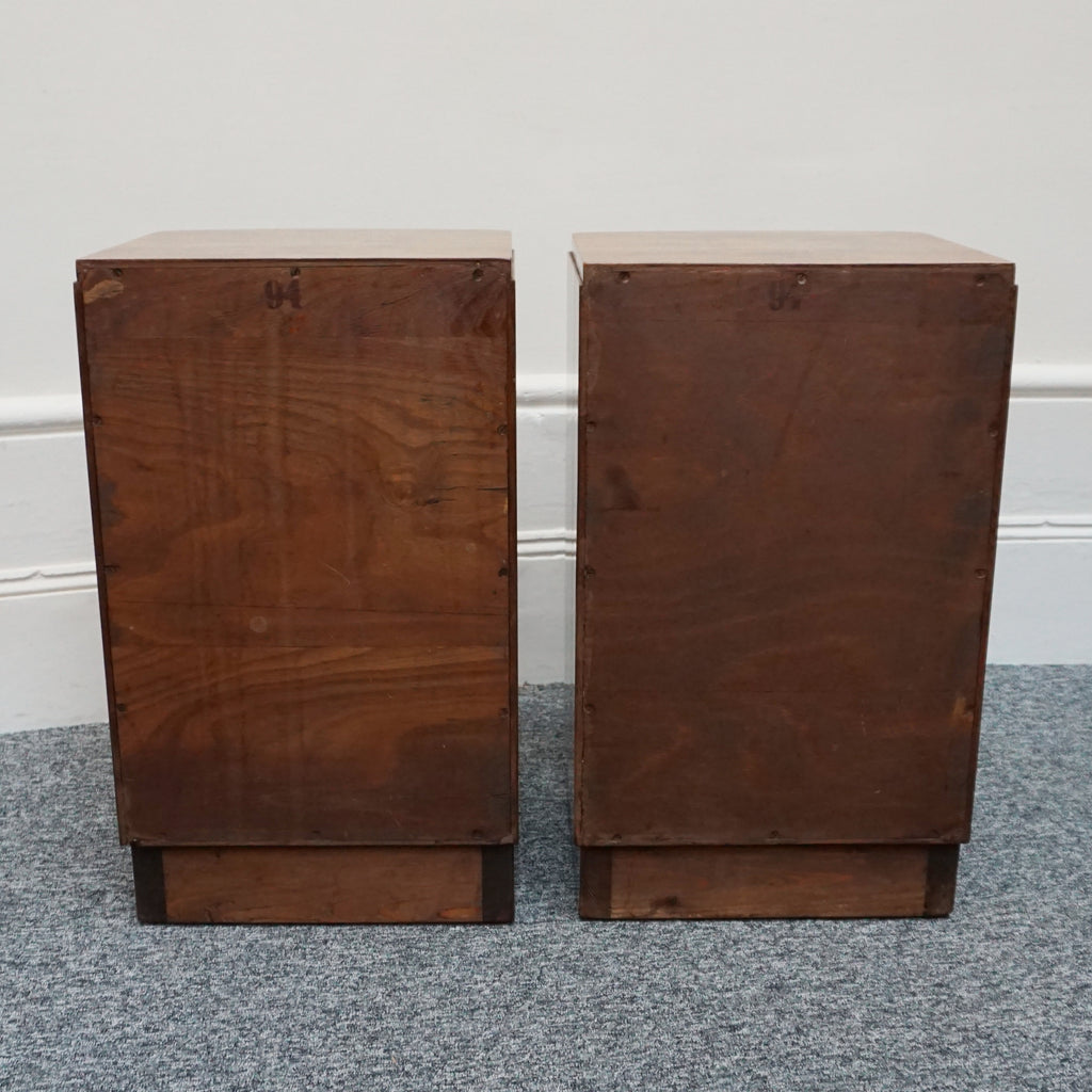 Pair of Art Deco solid walnut bedside cabinets. 1930's furniture, bedroom furniture - Jeroen Markies Art Deco