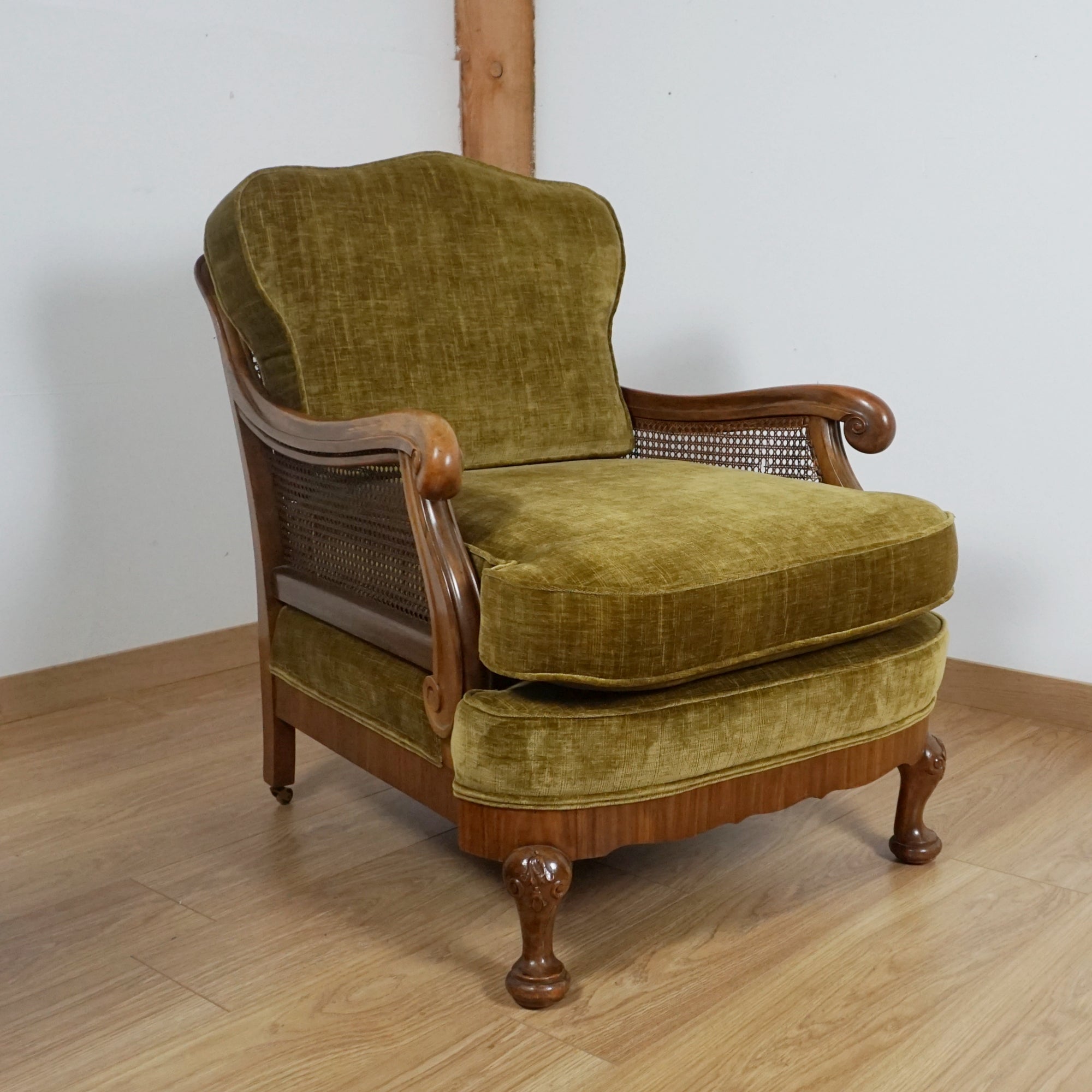 Pair of Early 20th Century Bergère Lounge Chairs