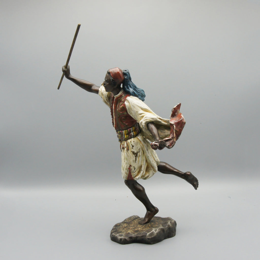 Original Franz Bergman Sculpture 'Runnin Man' Franz Bergman - Markies Antiques Ltd