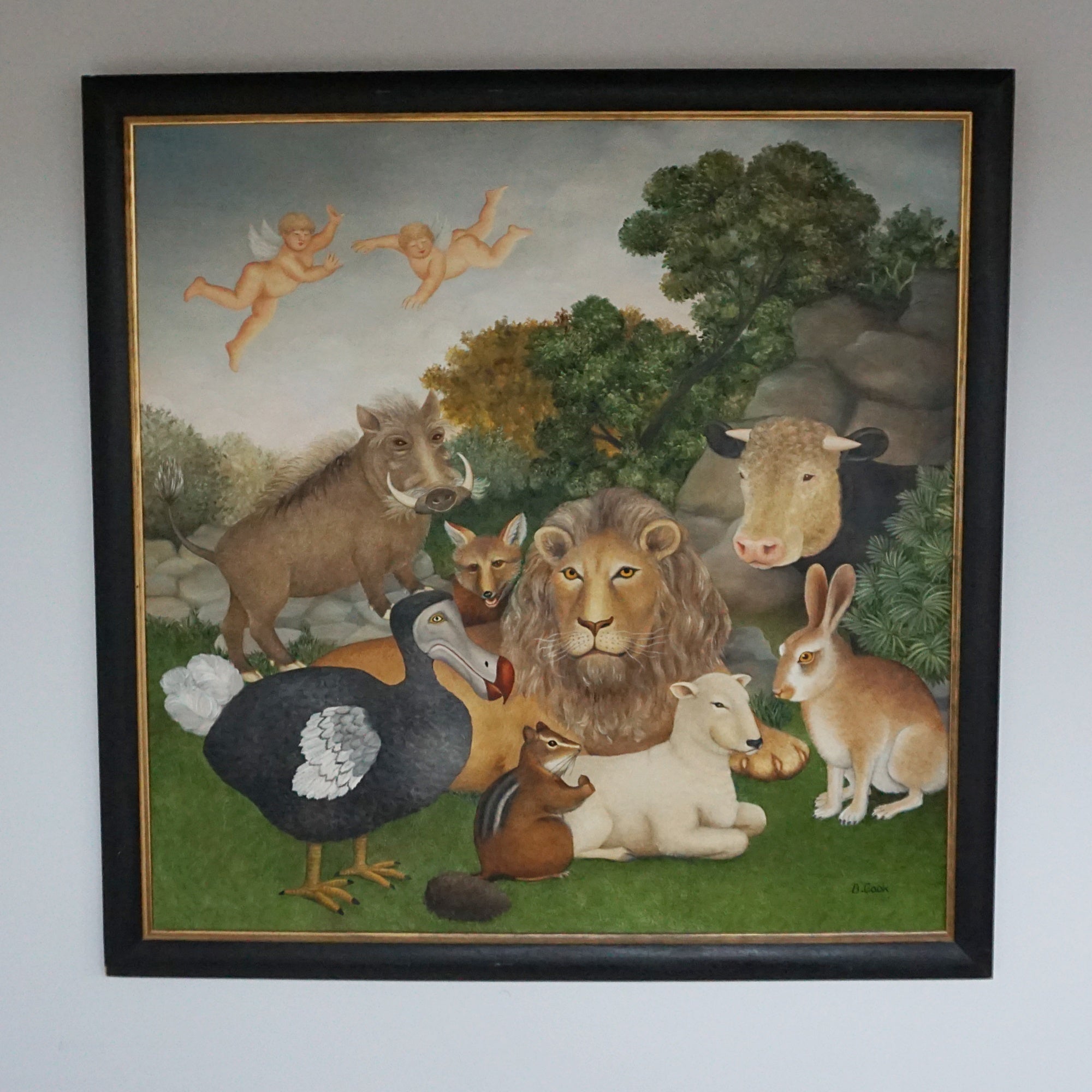 The Peaceable Kingdom by Beryl Cook - 1996 Painting - Animal Kingdom - Jeroen Markies Art Deco