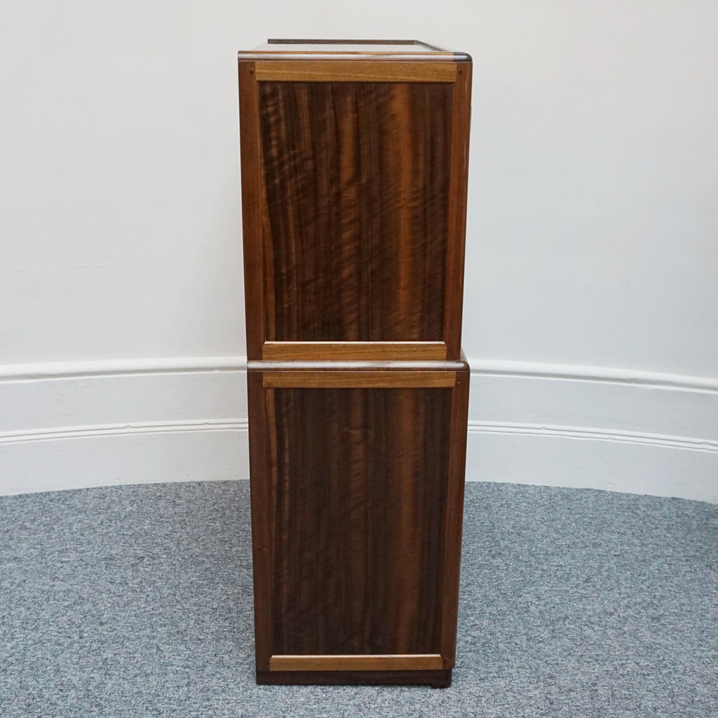 Art Deco Linen Press by Betty Joel. Original Shell Handles, Macassar Ebony eith Walnut. 1930s Dresser - Jeroen Markies Art Deco
