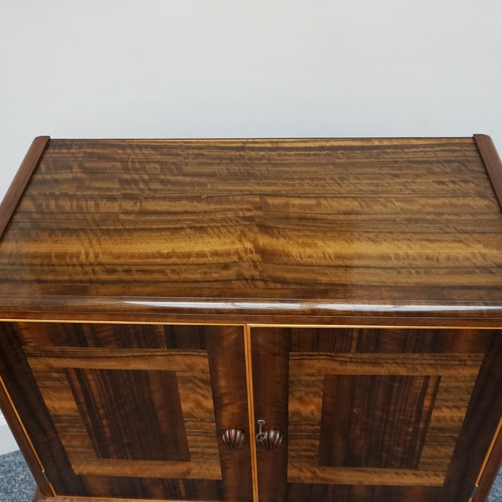 Art Deco Linen Press by Betty Joel. Original Shell Handles, Macassar Ebony eith Walnut. 1930s Dresser - Jeroen Markies Art Deco