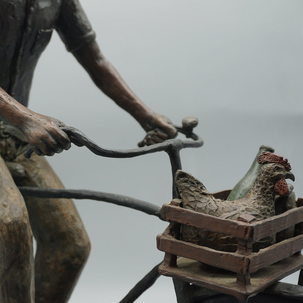 'After the Market' South African Bronze Sculpture by Louis Chanu - Jeroen Markies Art Deco