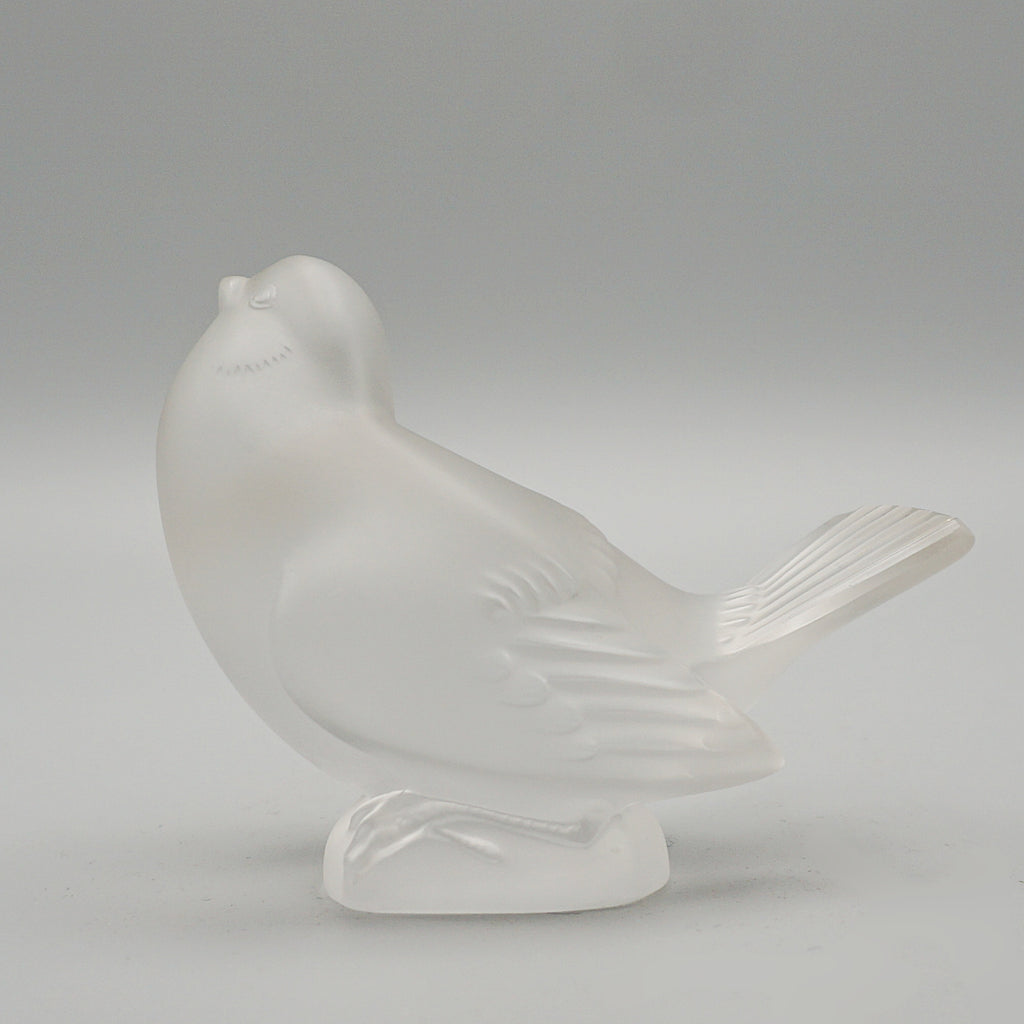 Moineau Moqueur Contemporary Glass Paperweight by Lalique - Animal Glass Paperweight - Desk Accessories - Jeroen Markies Art Deco