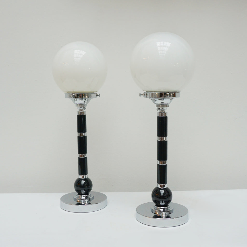 Black Ball Table Lamps - Jeroen Markies Art Deco