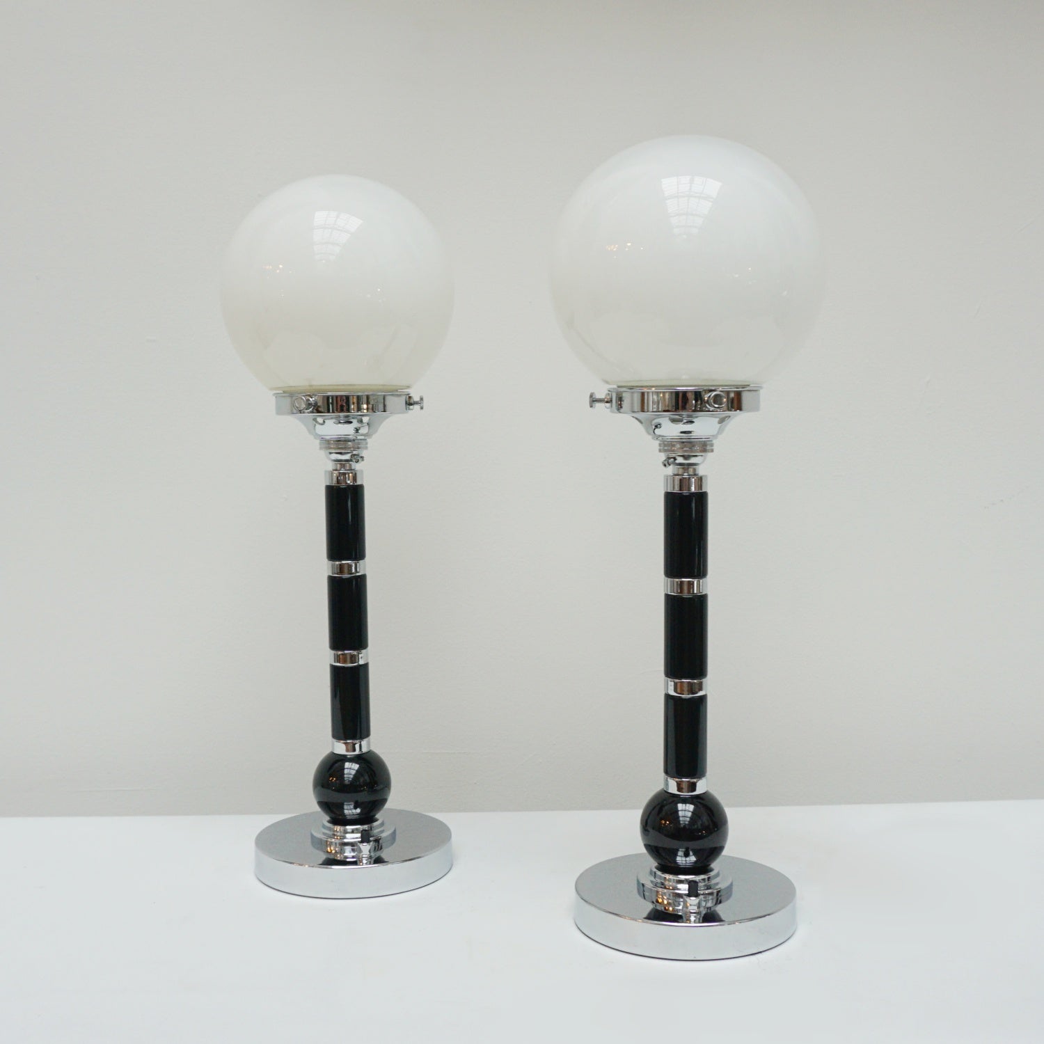 Black Ball Table Lamps - Jeroen Markies Art Deco
