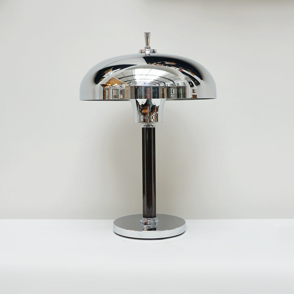 Pair of Chromed lamps with black bakelite stem - Jeroen Markies Art Deco