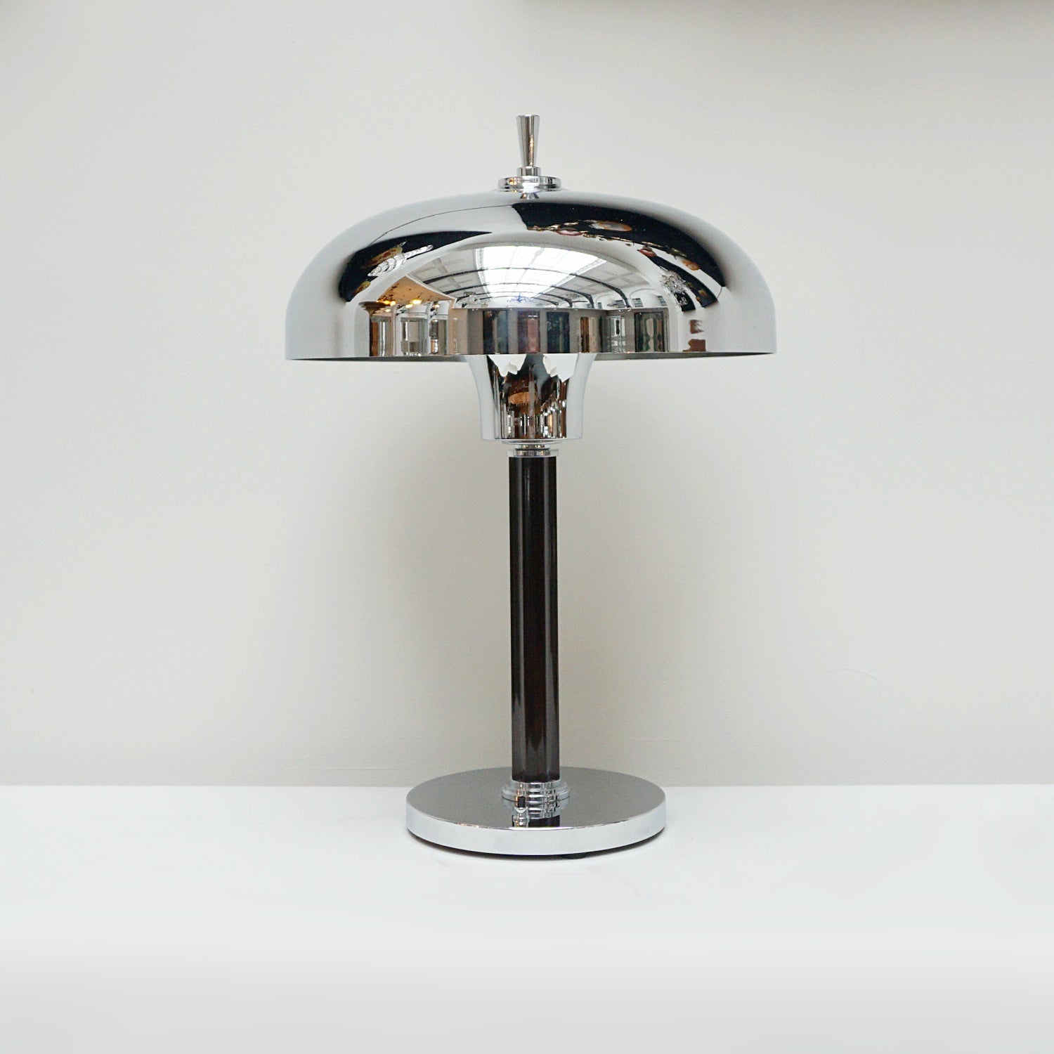 Pair of Chromed lamps with black bakelite stem - Jeroen Markies Art Deco