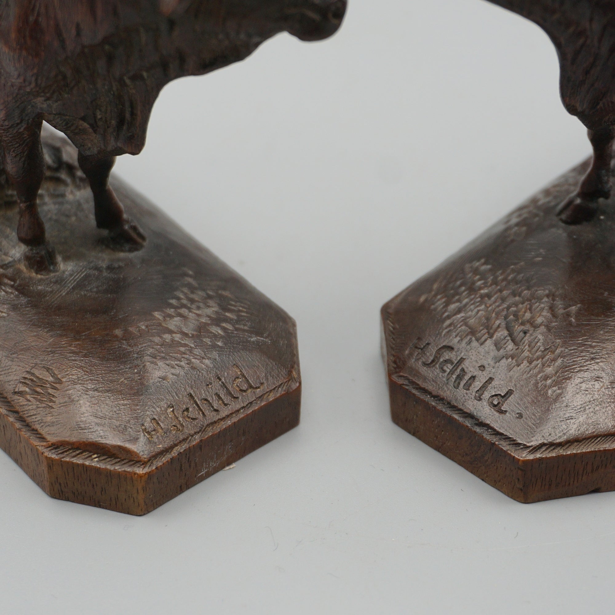 Black Forest Cow and Bull Circa 1900 - Jeroen Markies Art Deco