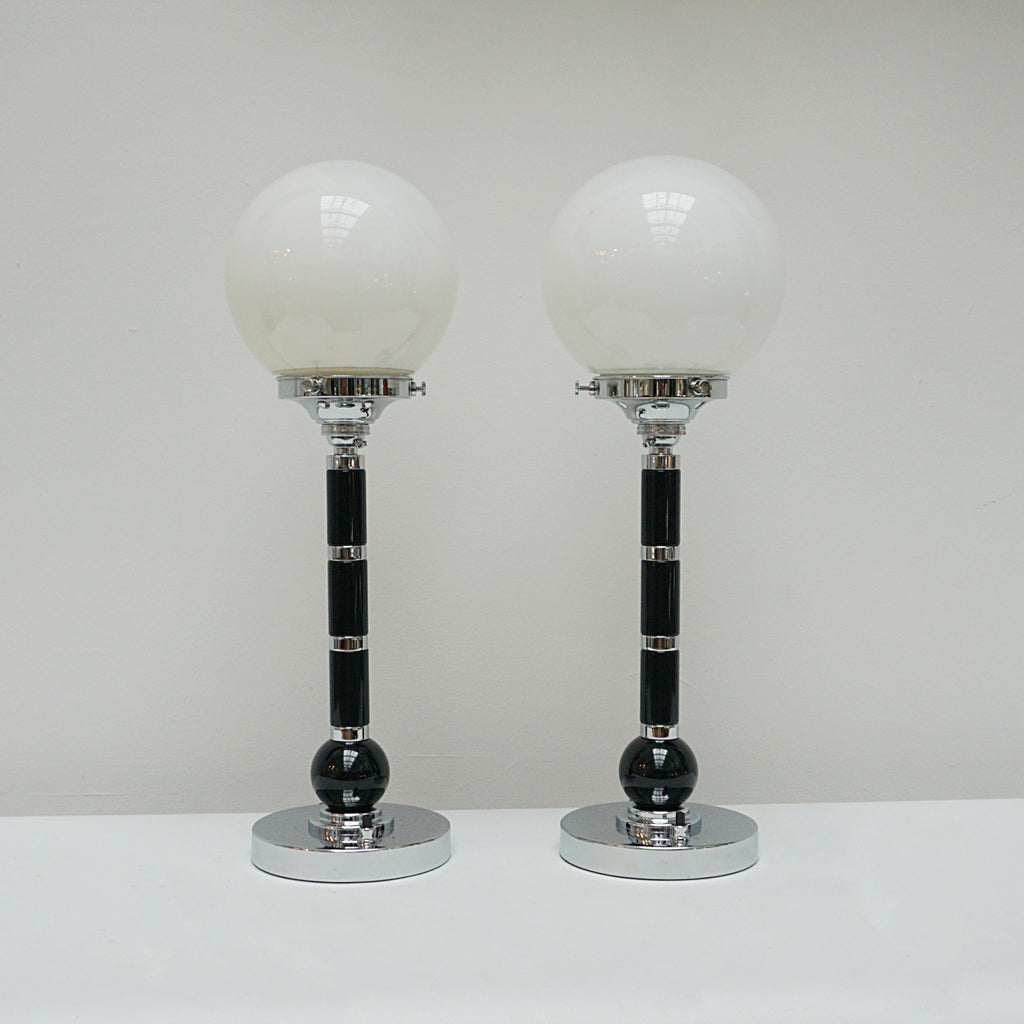 Black Ball Table Lamps - Jeroen Markies Art Deco