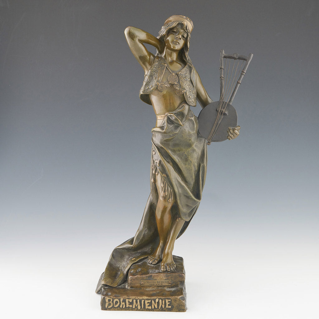 Original Emmanuel Villanis 'Bohemienne' Bronze Sculpture 48cm Tall - Jeroen Markies Art Deco
