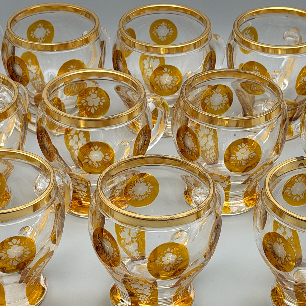 Set of Twelve Bohemienne Glasses Attributed to Harrach