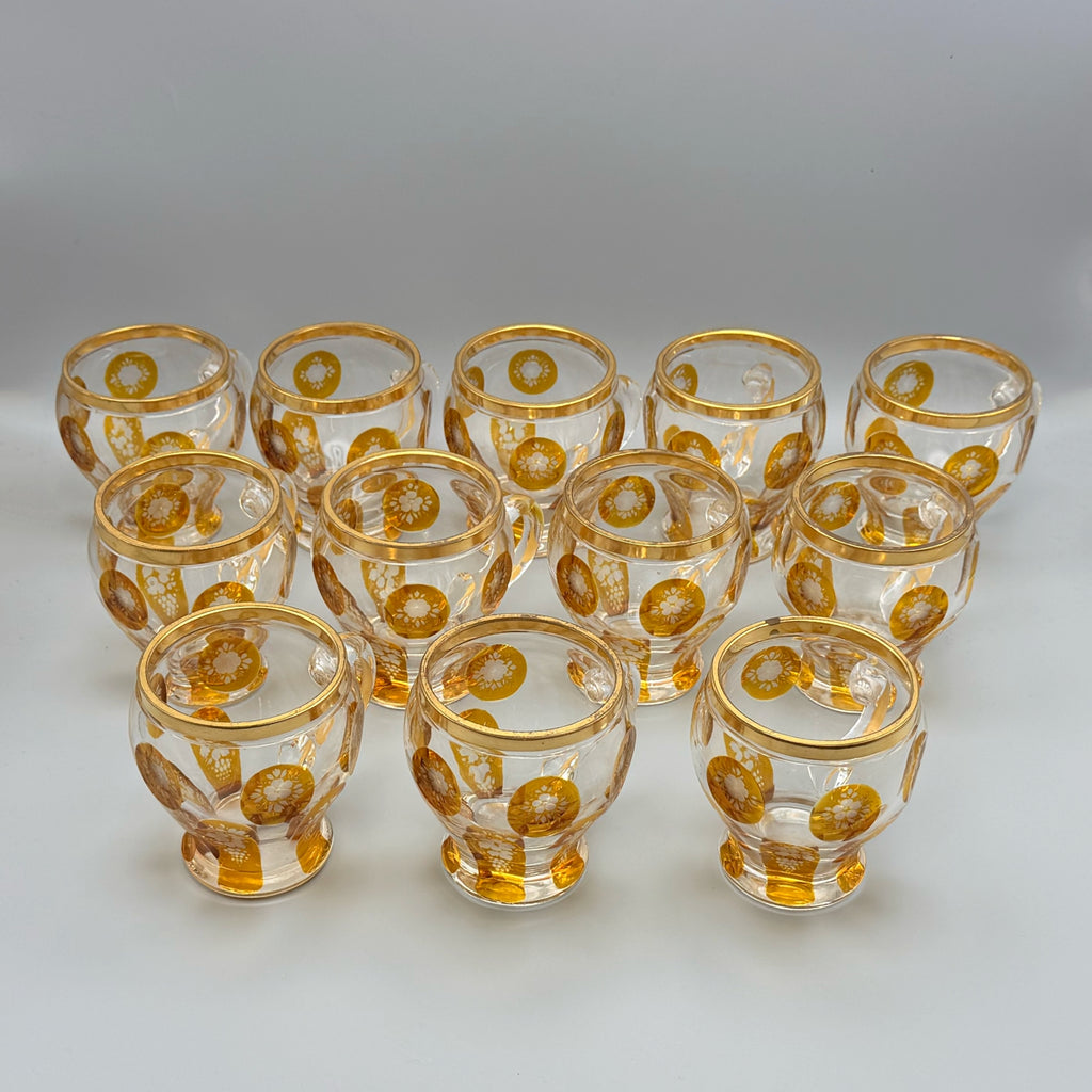 Set of Twelve Bohemienne Glasses Attributed to Harrach