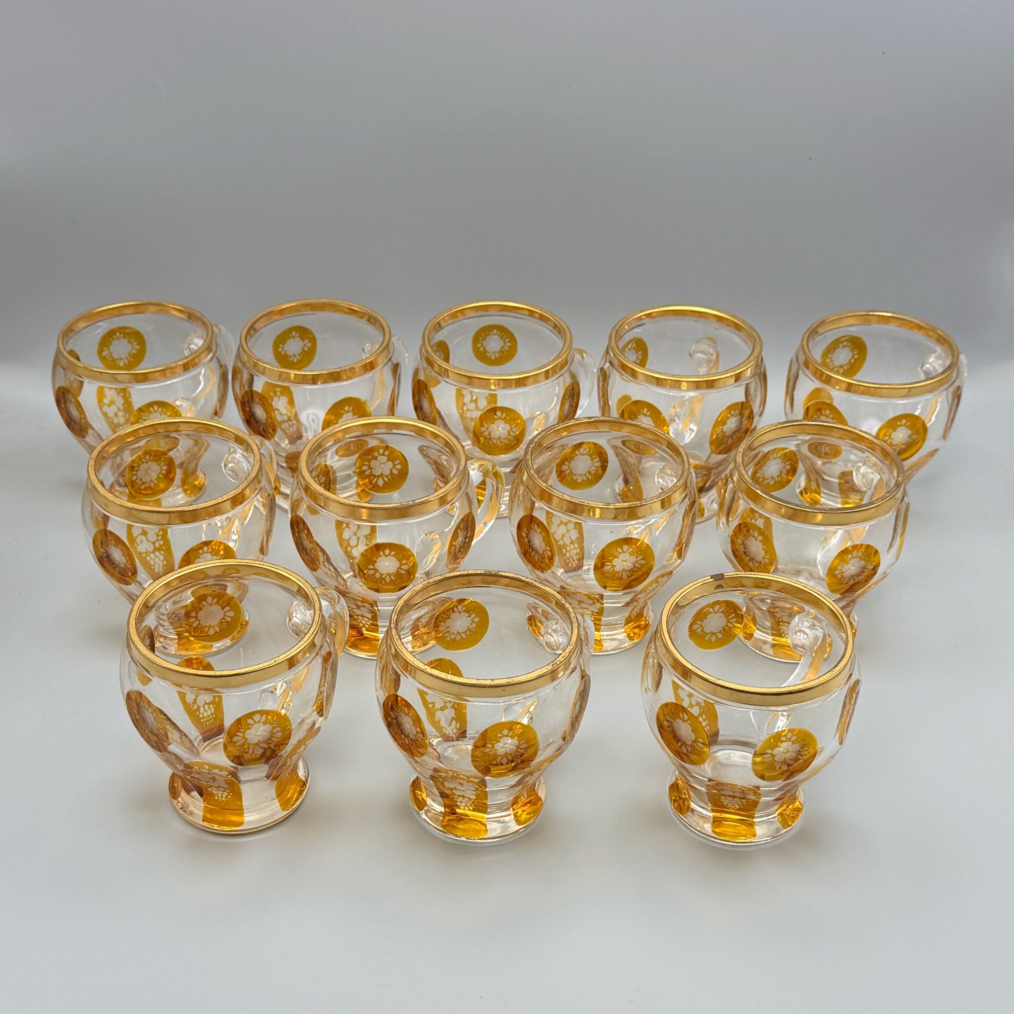 Set of Twelve Bohemienne Glasses Attributed to Harrach