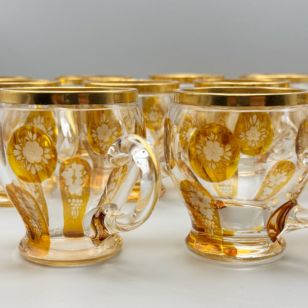 Set of Twelve Bohemienne Glasses Attributed to Harrach